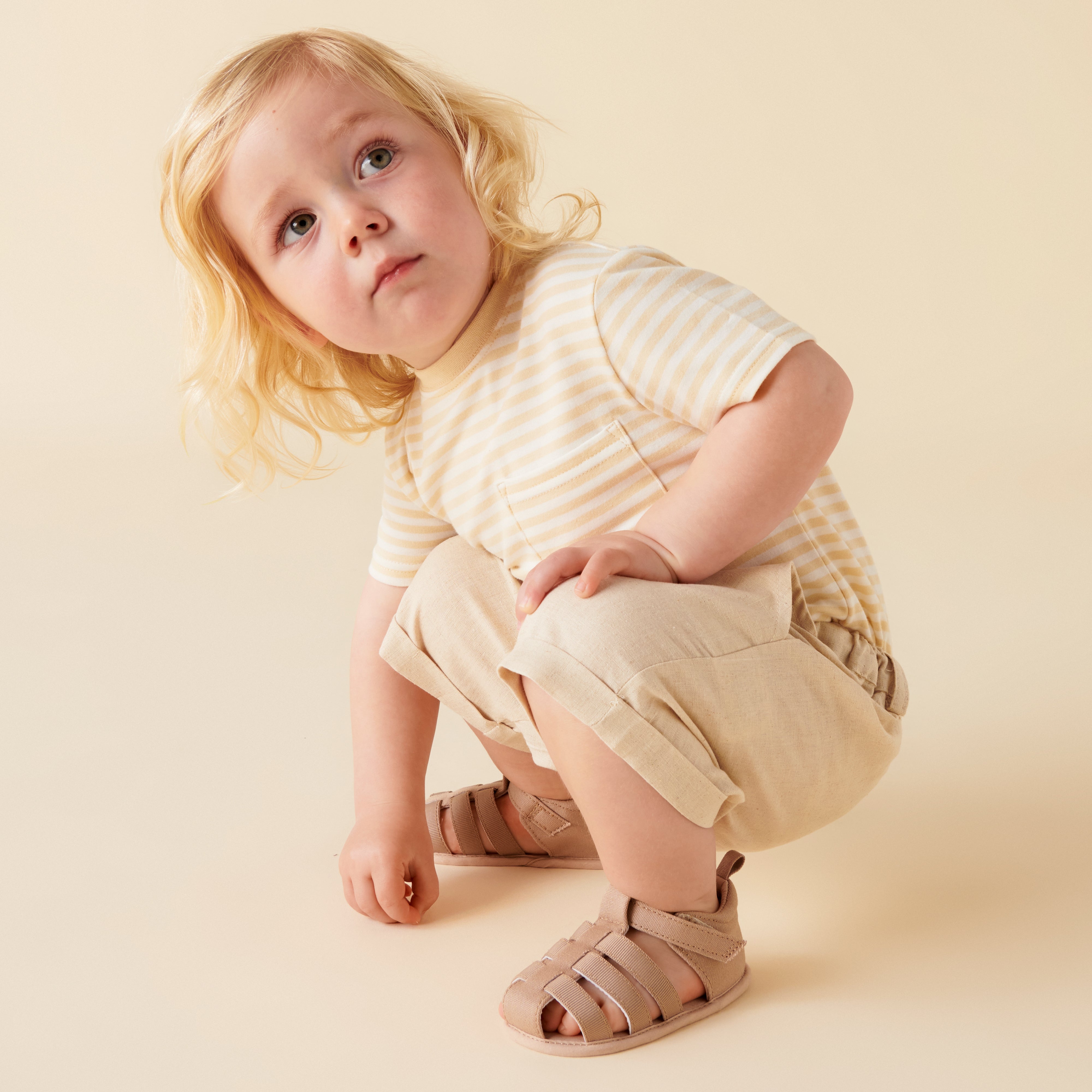 Finley Linen Shorts - Sand