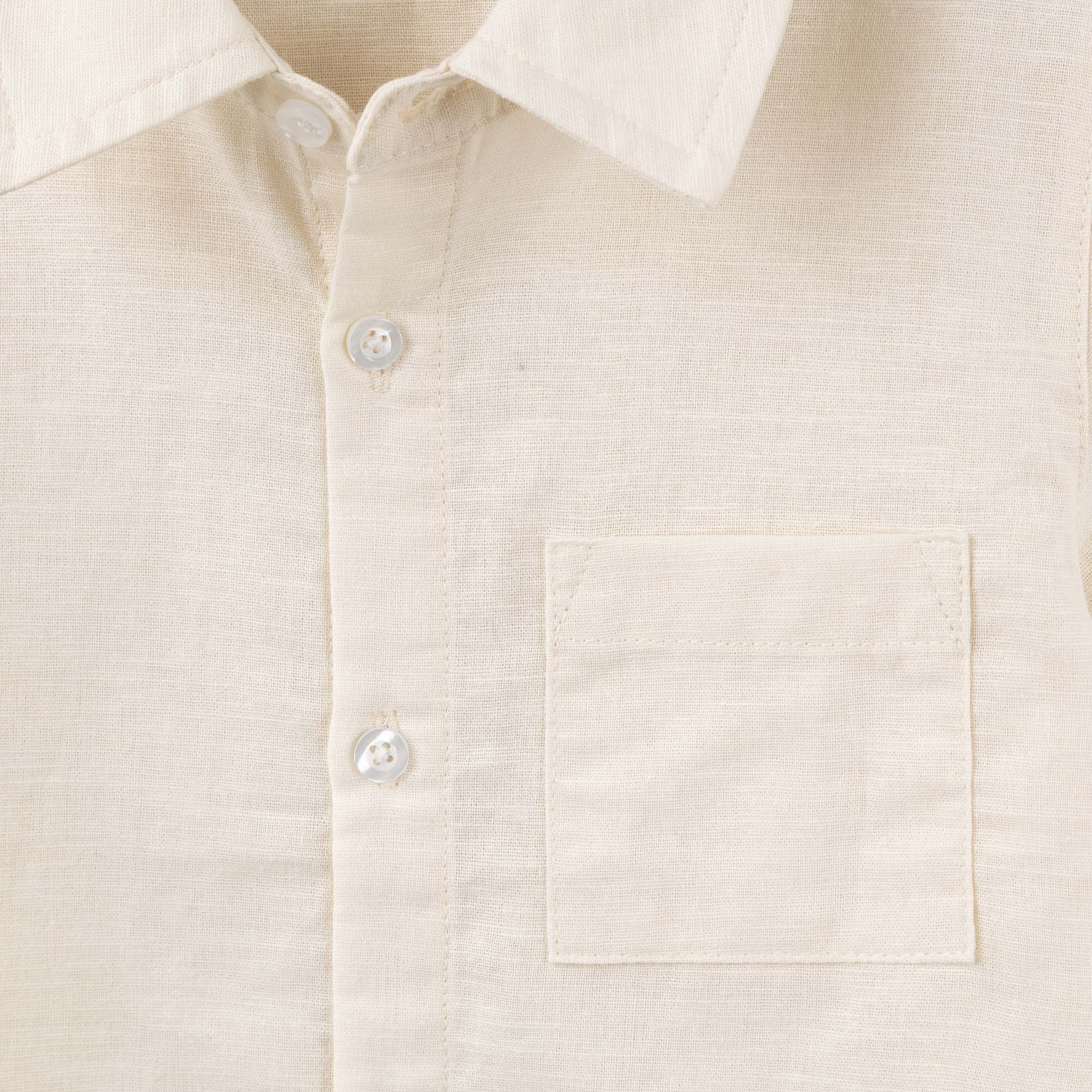 Benji Linen S/S Button Shirt - Oat