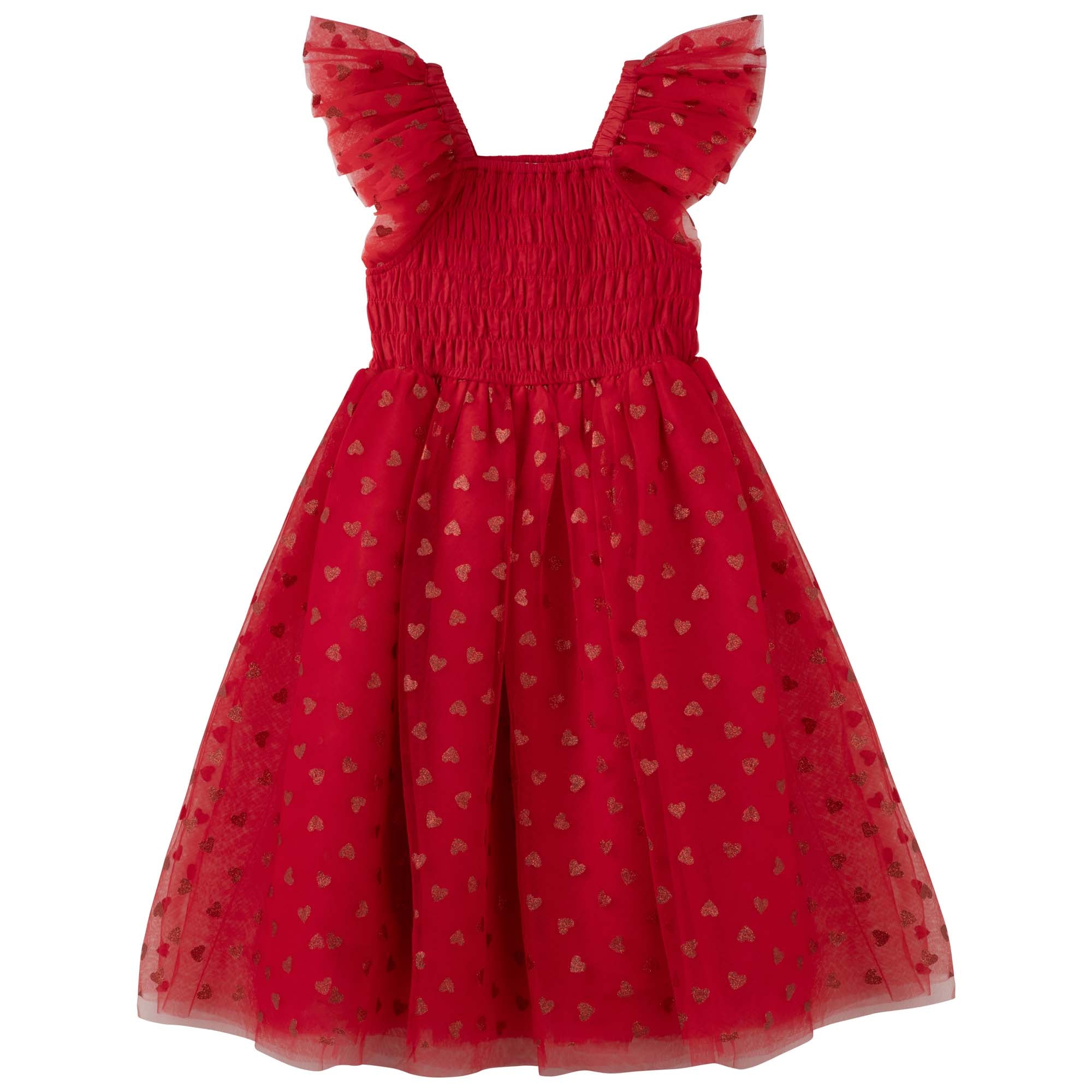From The Heart Tulle Dress - Red