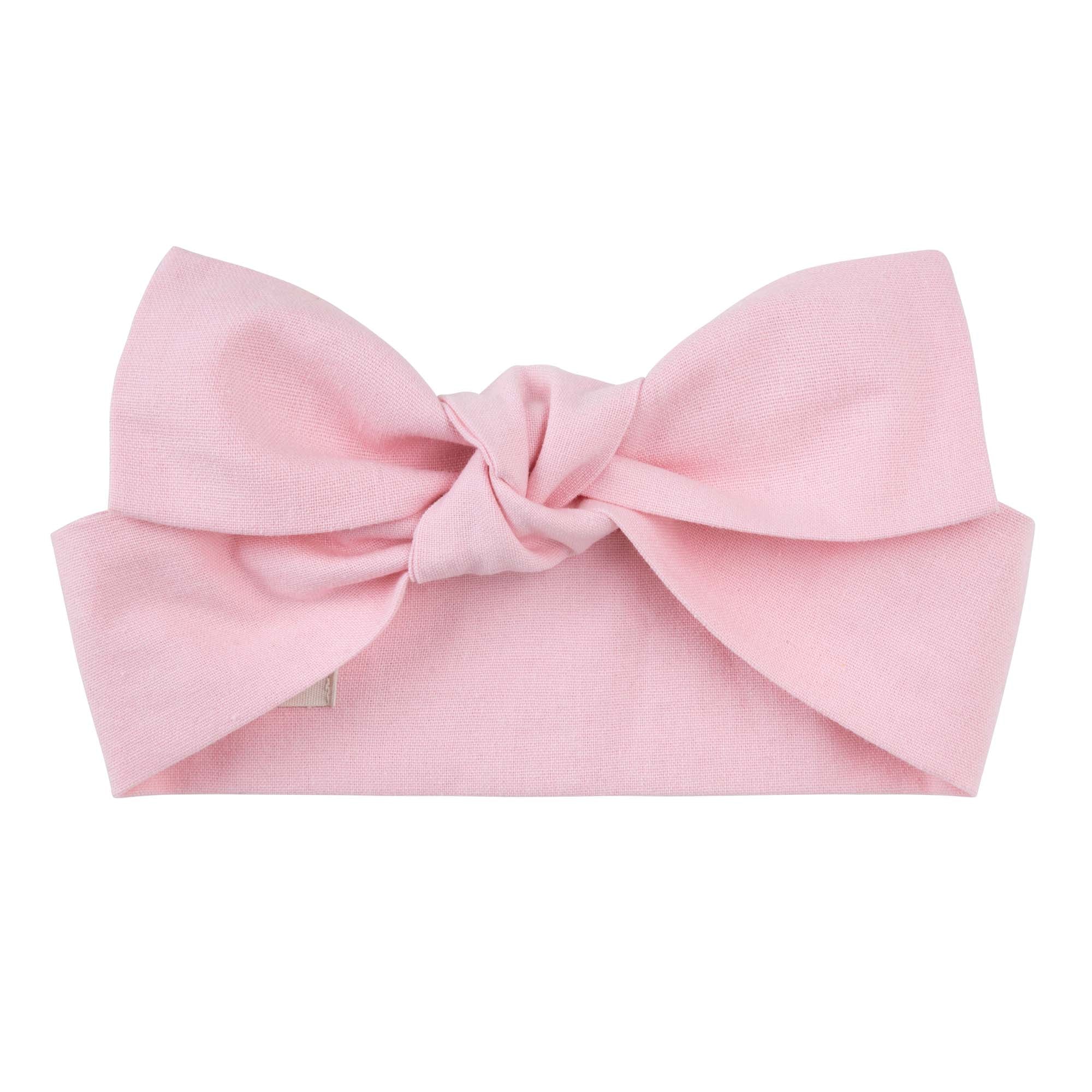 Grace Linen Headband - Pink