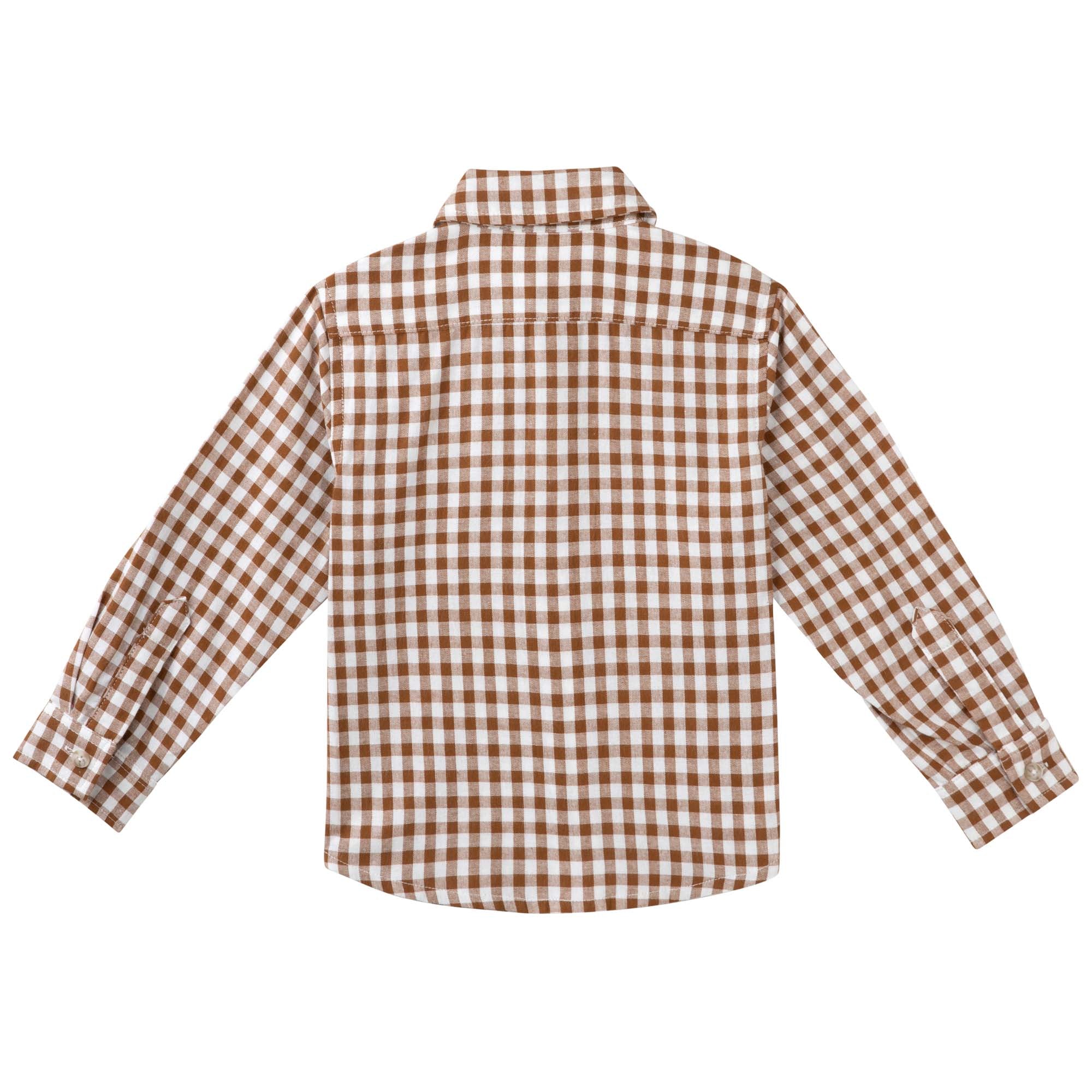Oliver L/S Button Shirt - Cocoa Gingham