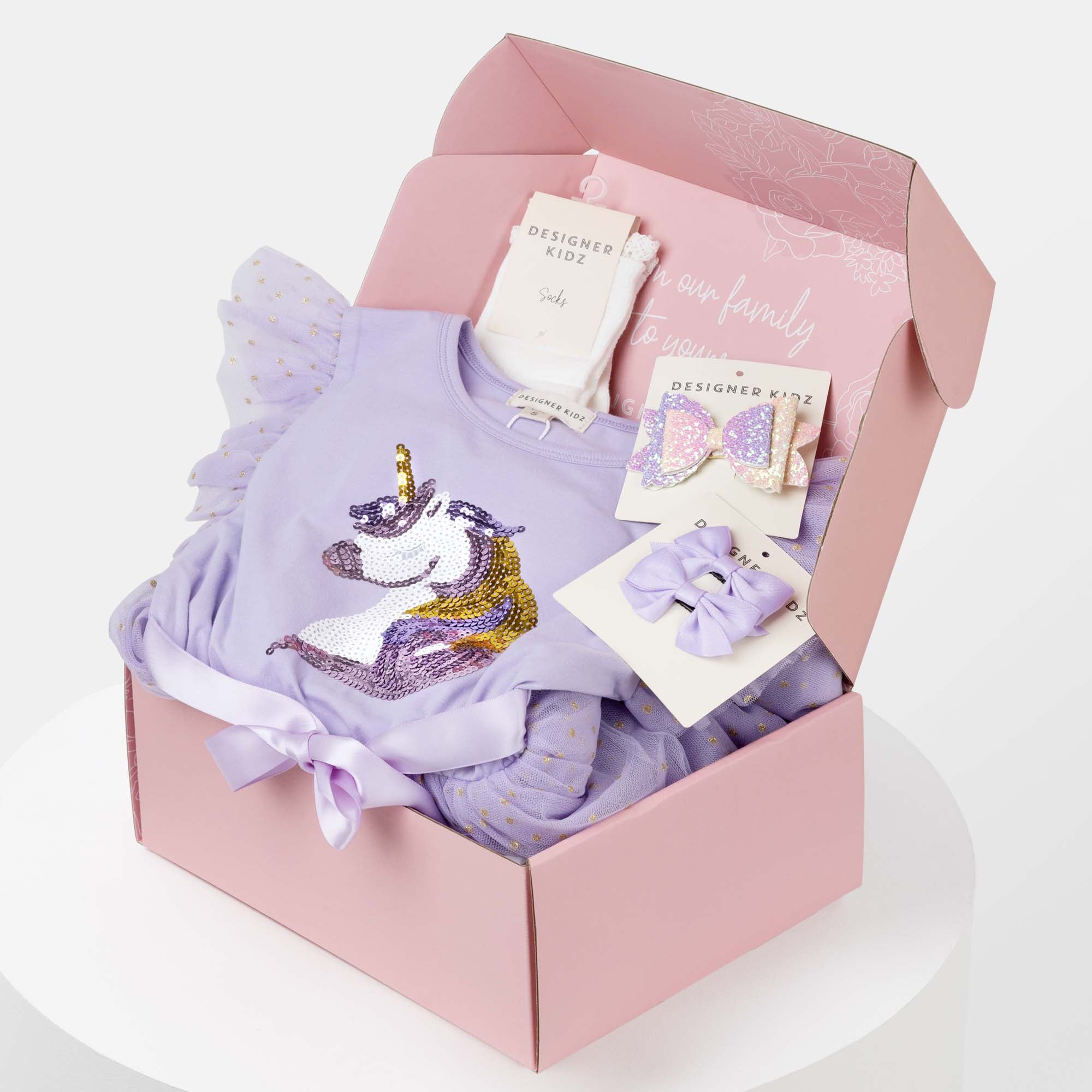 Sequin Unicorn Birthday Box - Lavender