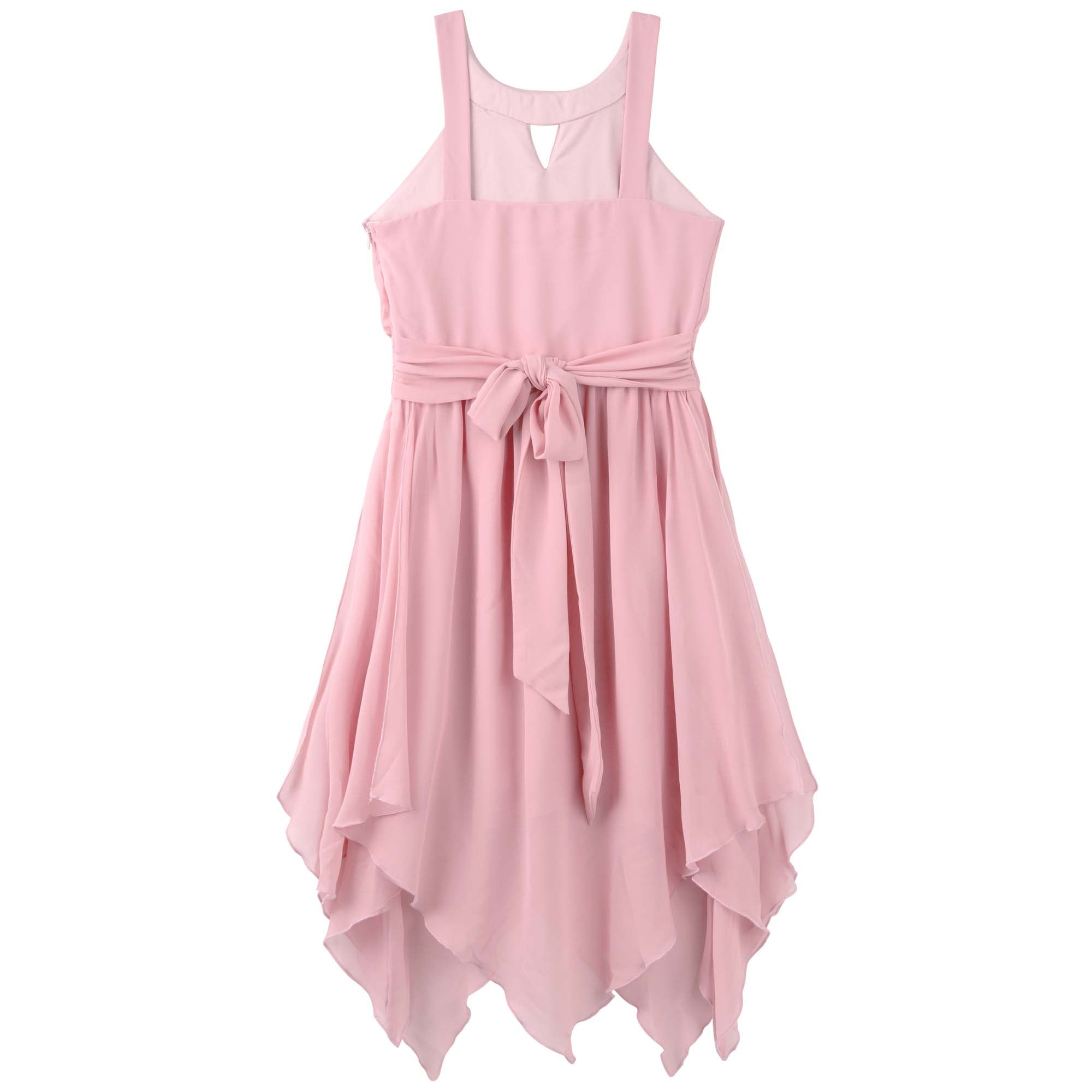 Angelene Panelled Dress - Dusty Rose - Designer Kidz