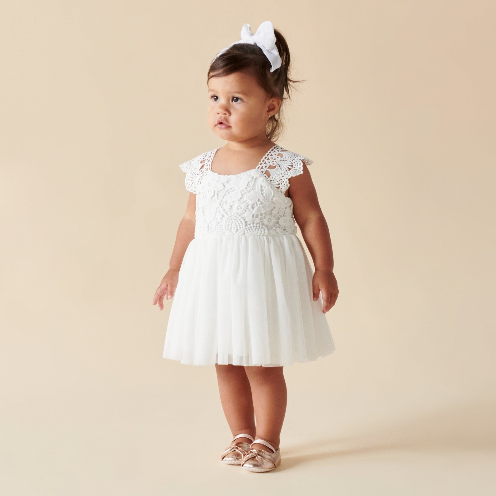 Angie Lace Romper - Designer Kidz