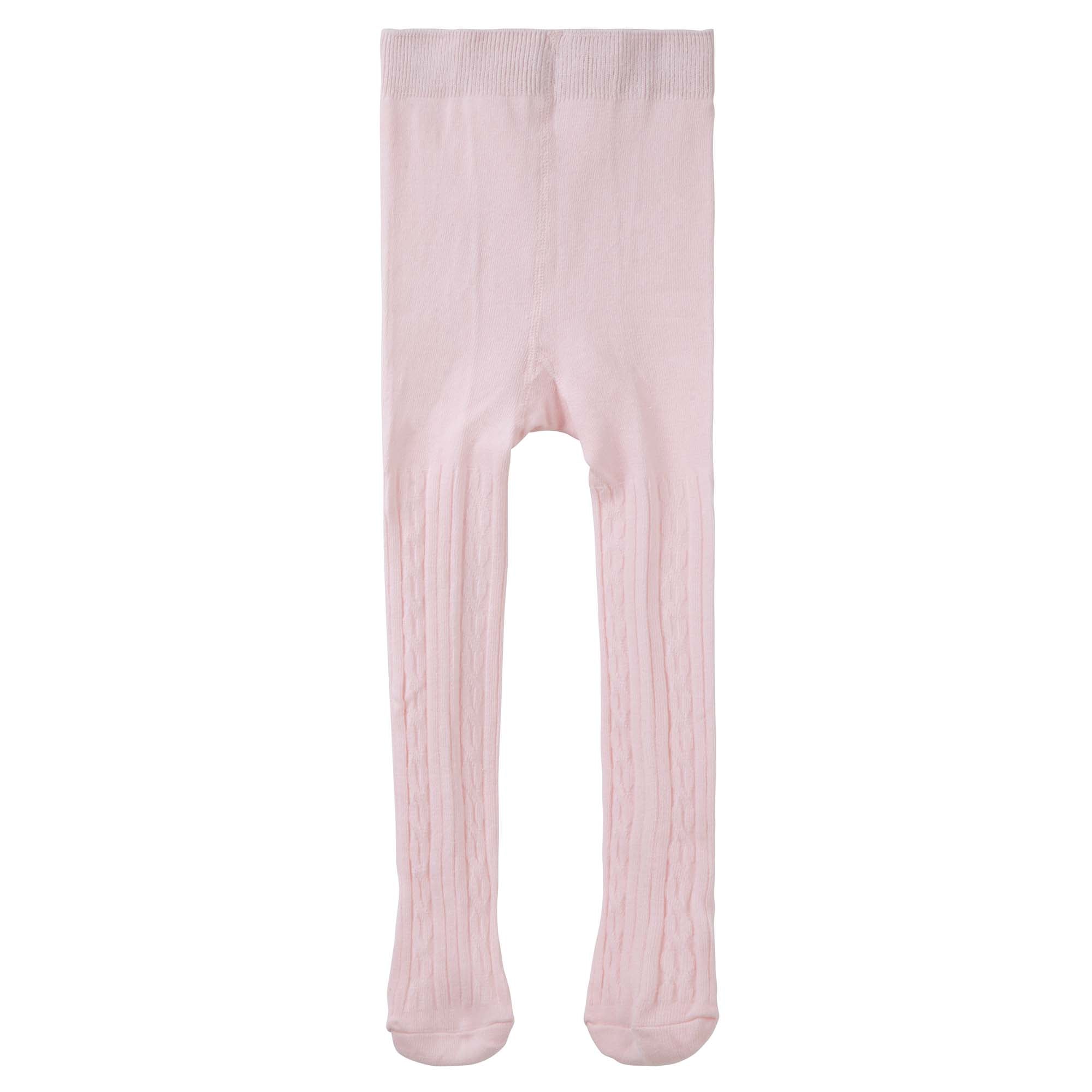 Baby Cable Knit Tights - Pink - Designer Kidz