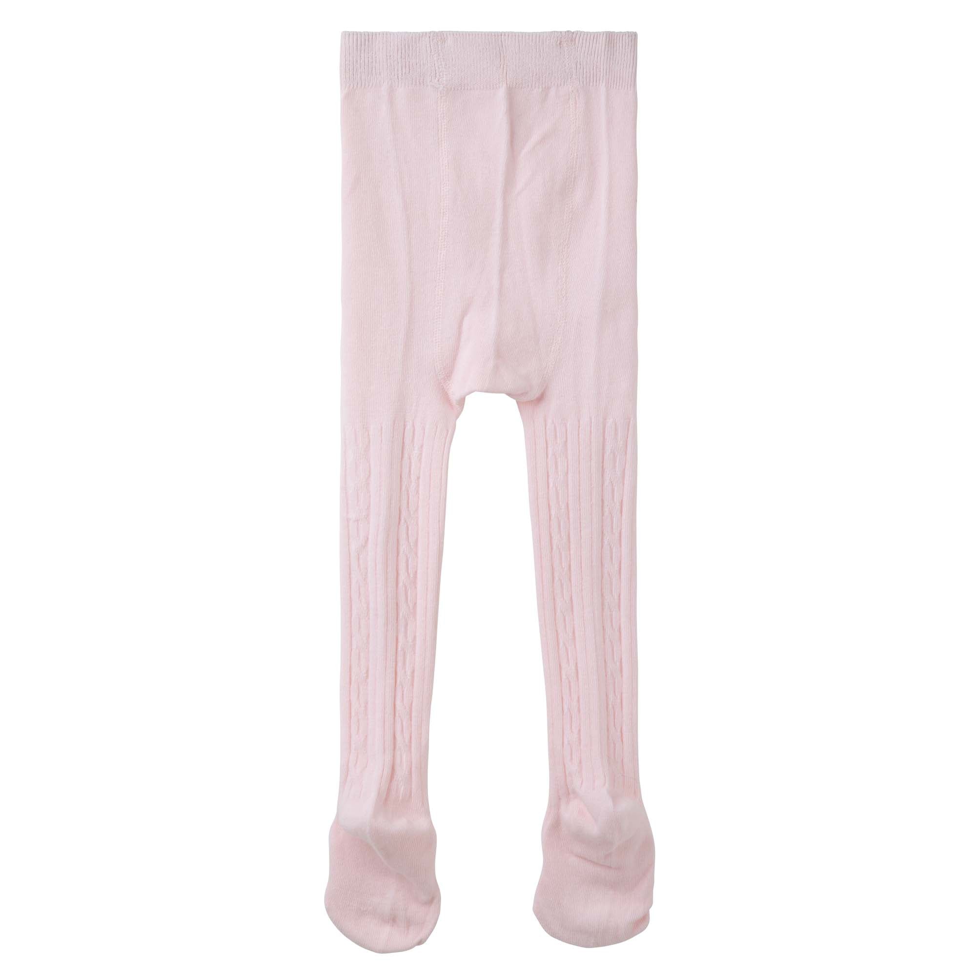 Baby Cable Knit Tights - Pink - Designer Kidz