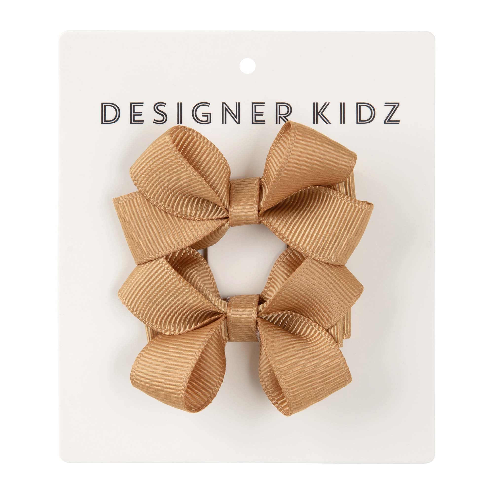 Bow Hair Clip Pack - Caramel - Designer Kidz