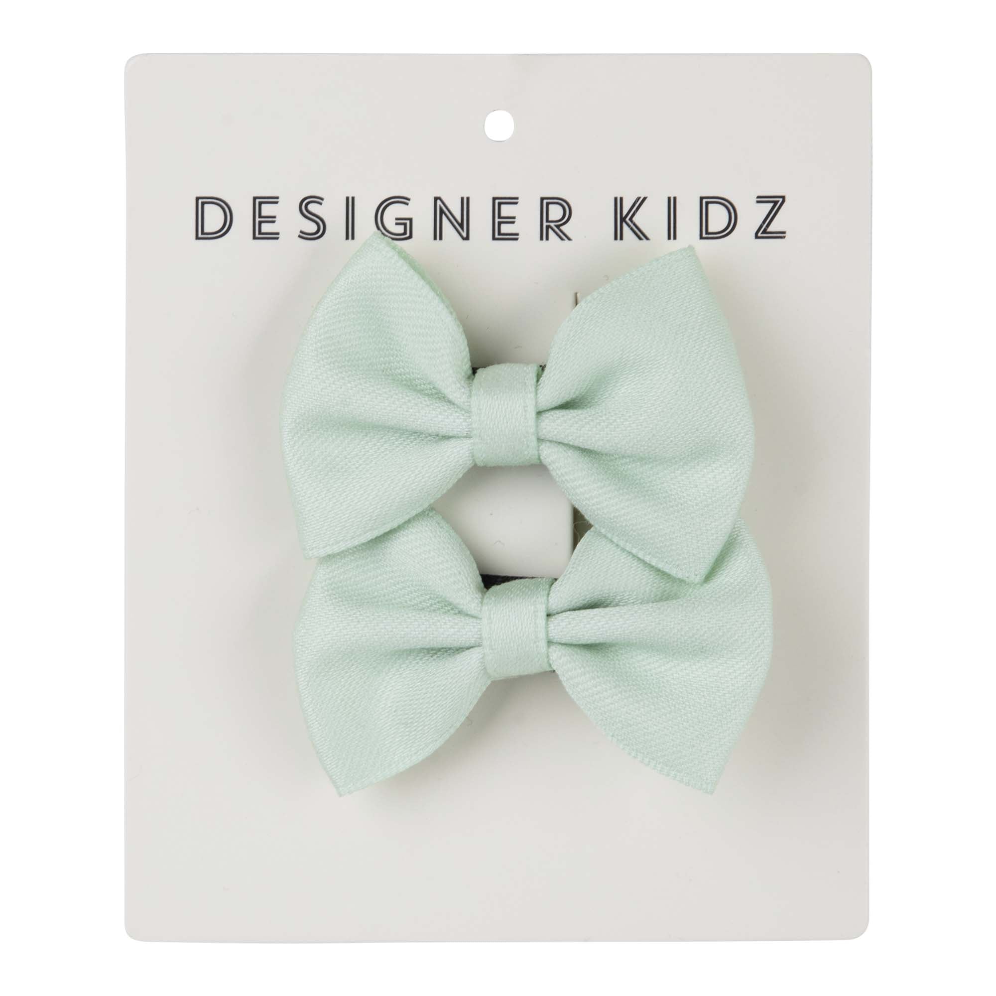 Bow Hair Clip Pack - Mint - Designer Kidz