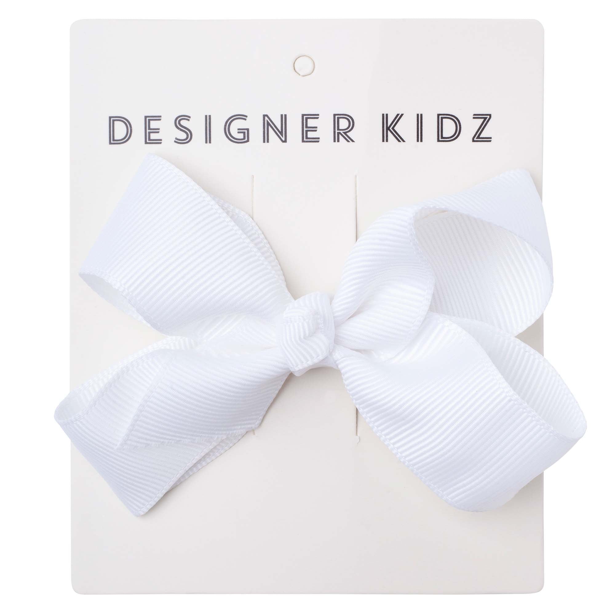 Bow Hair Clip - White - Designer Kidz