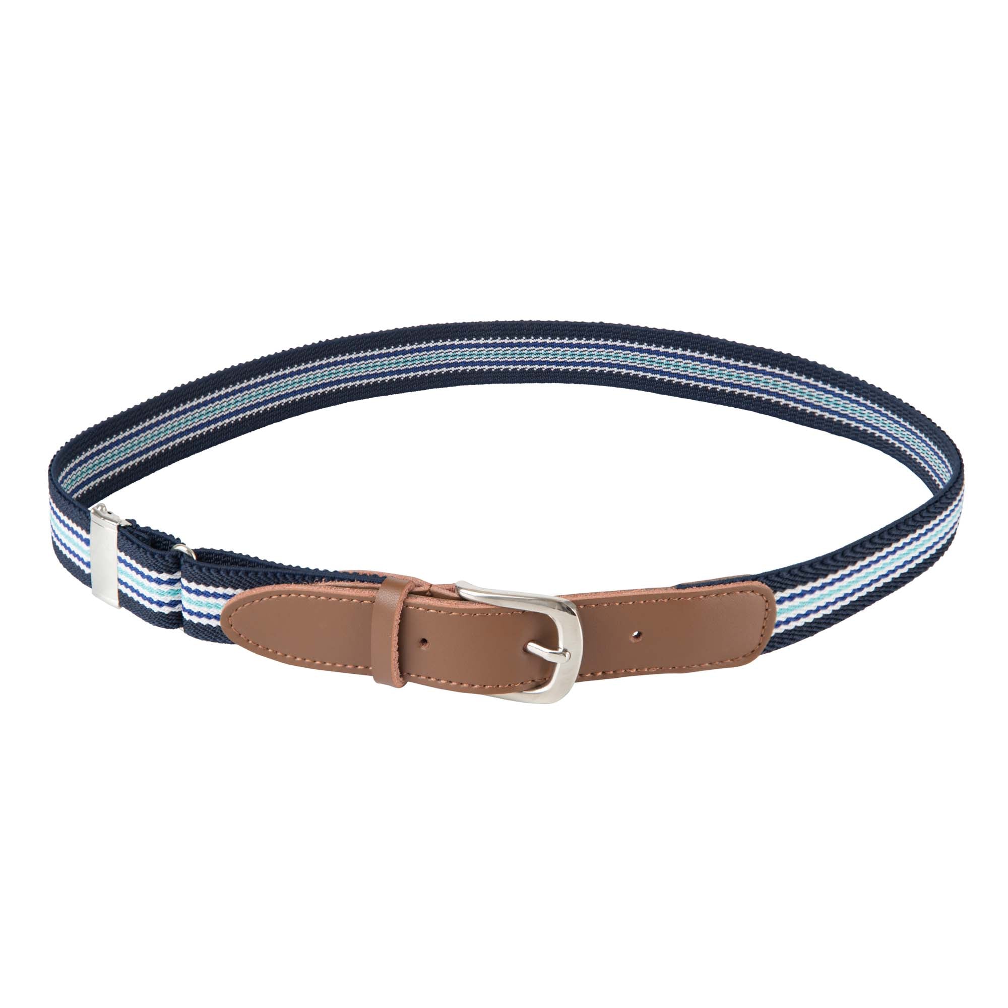 Bradley Boys Belt - Navy Stripe - Designer Kidz