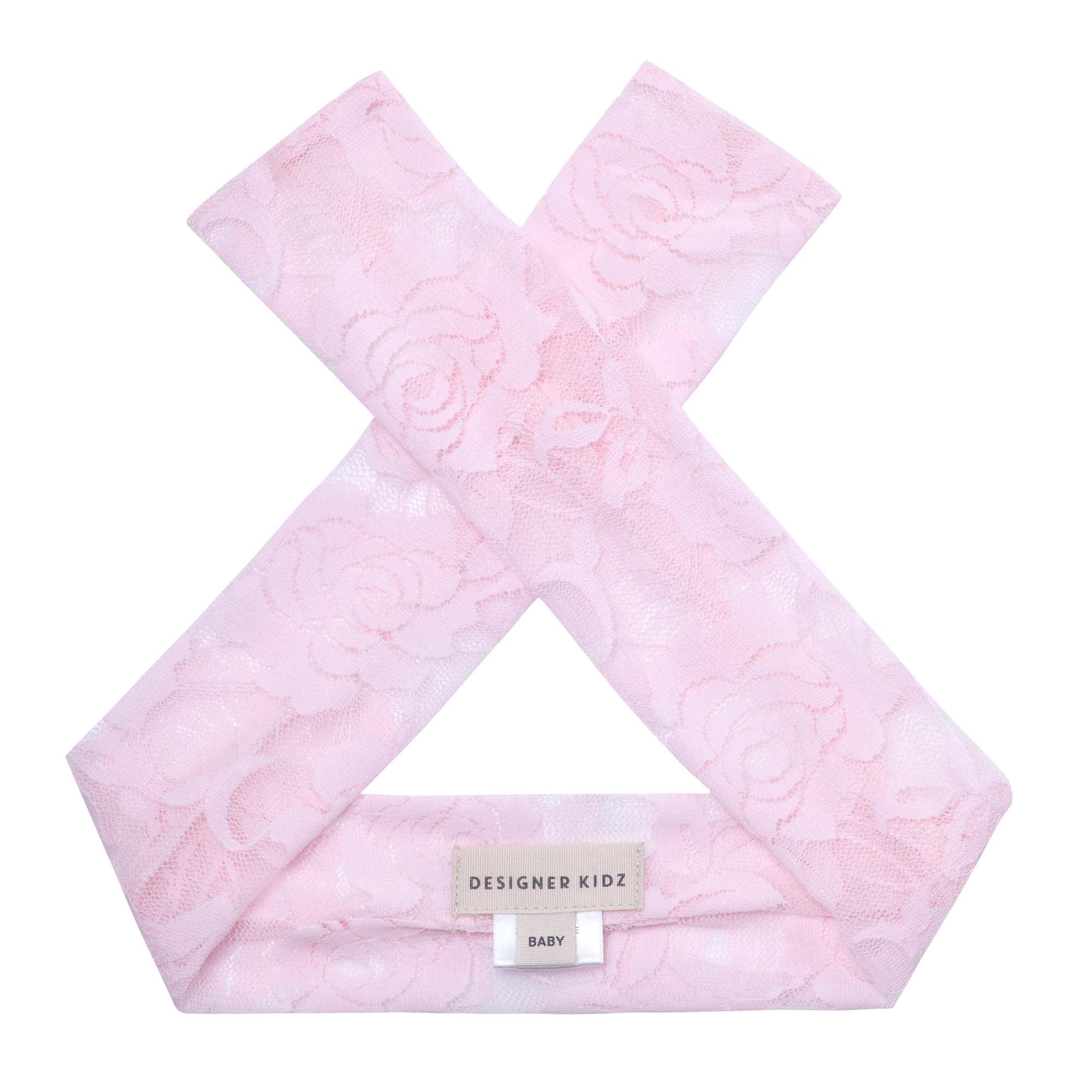 Candi Lace Headband - Pale Pink - Designer Kidz