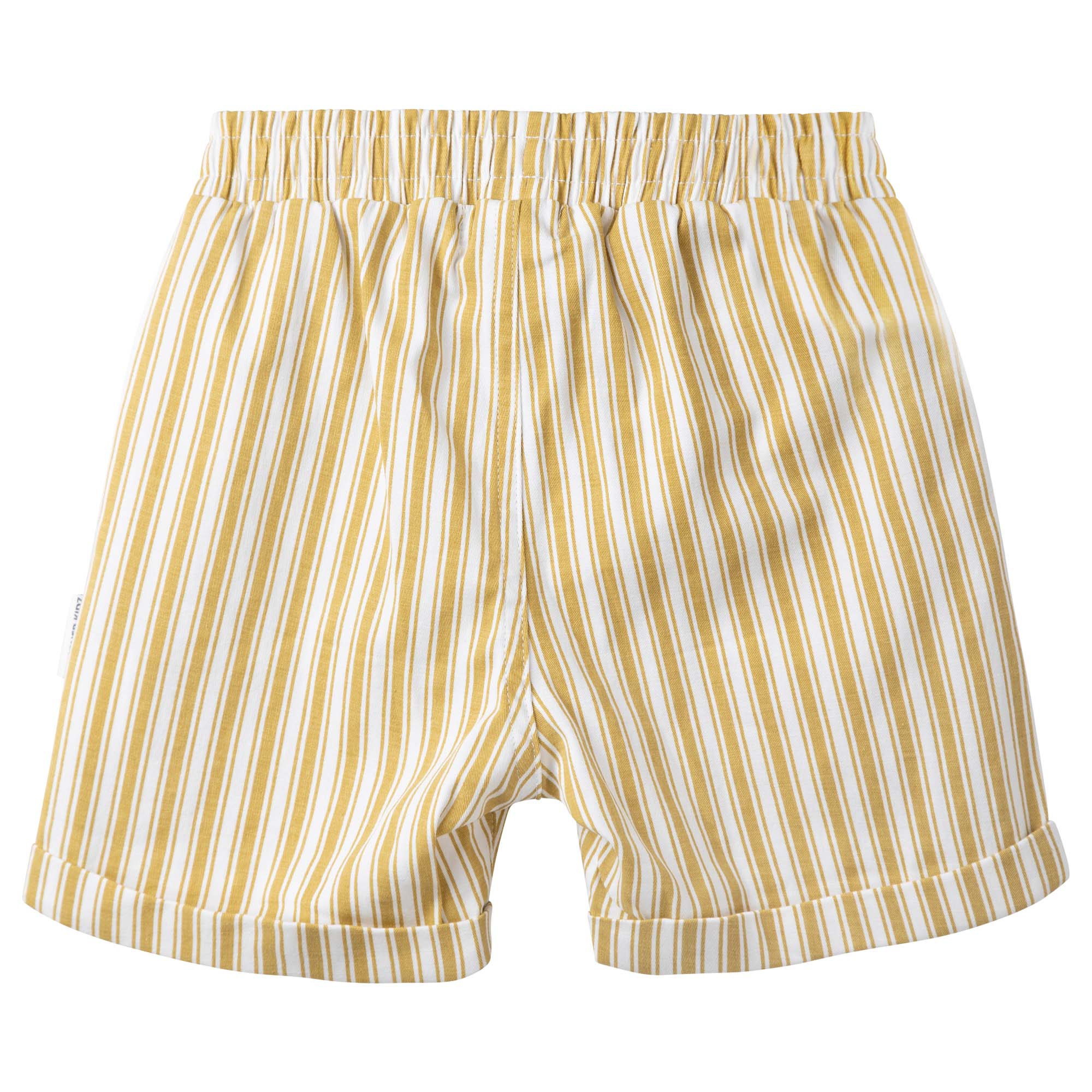 Charlie Stripe Shorts - Mustard - Designer Kidz