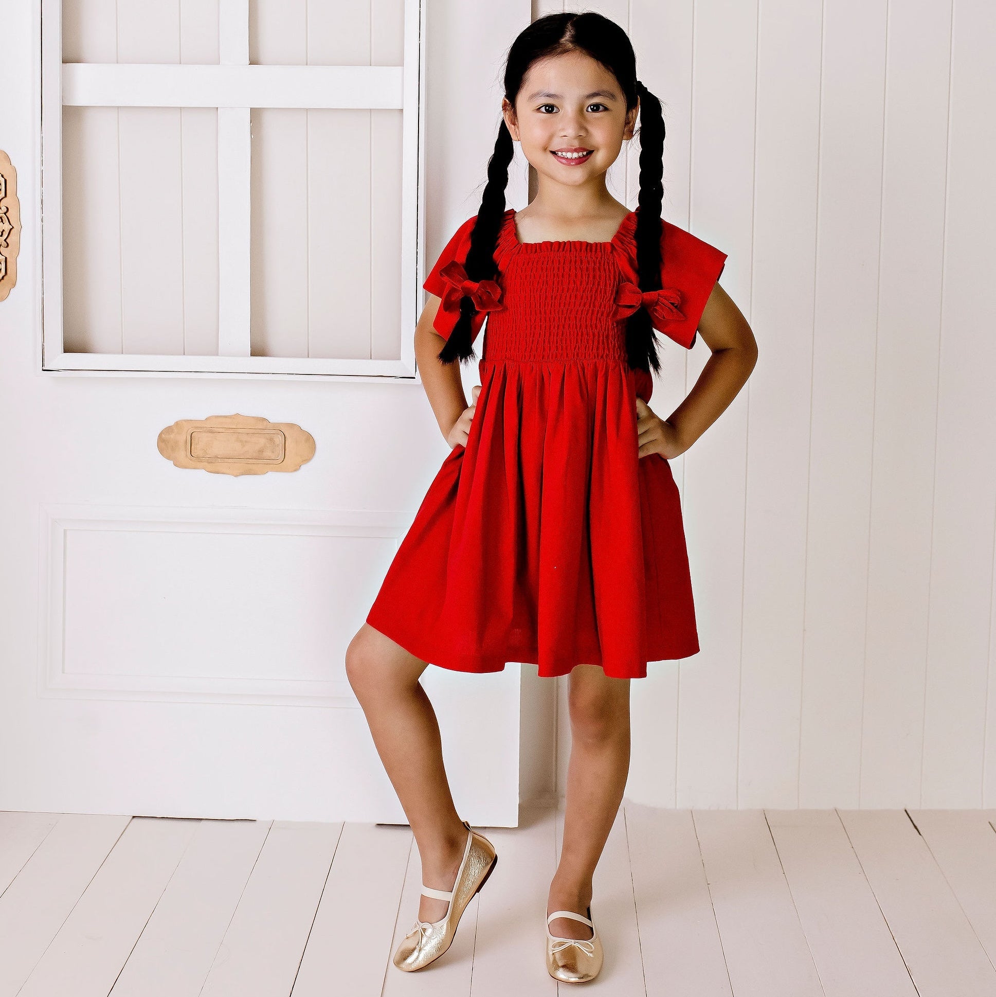 Elly Puff Sleeve Dress - Designer Kidz