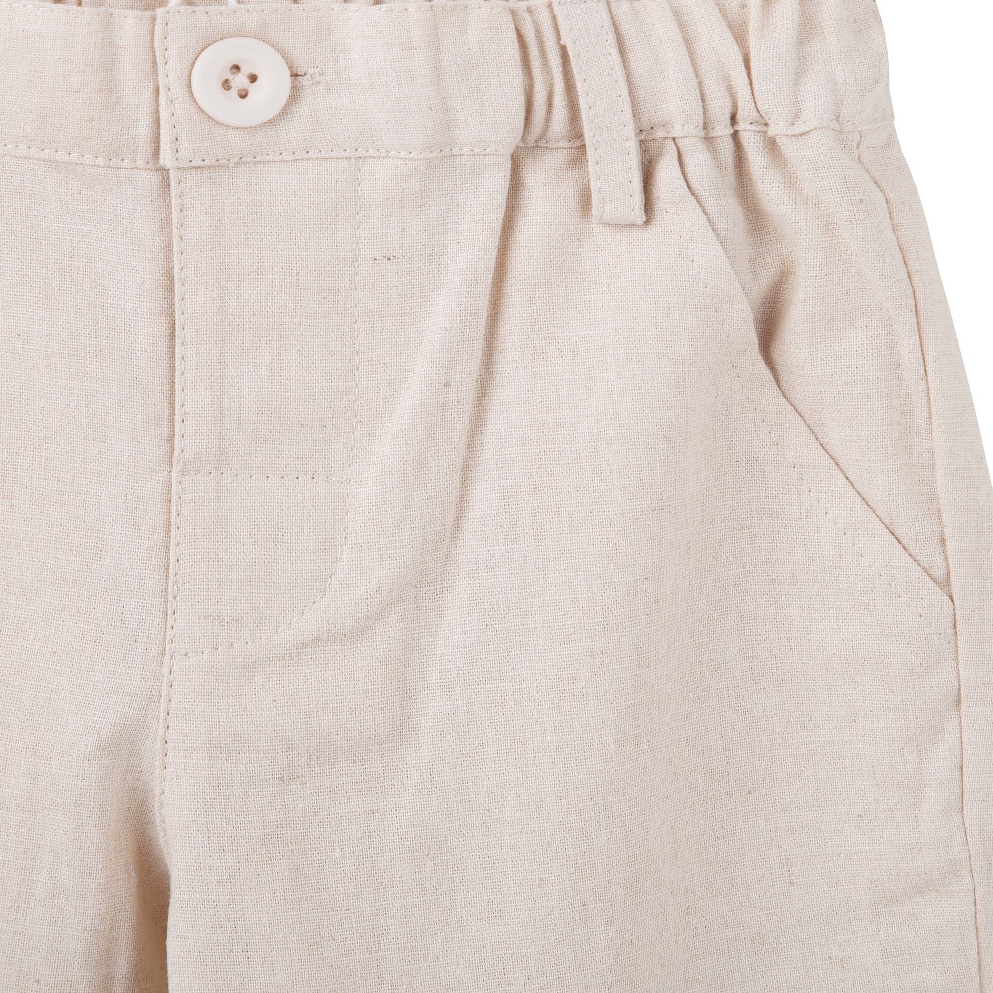 Finley Linen Pants - Sand - Designer Kidz