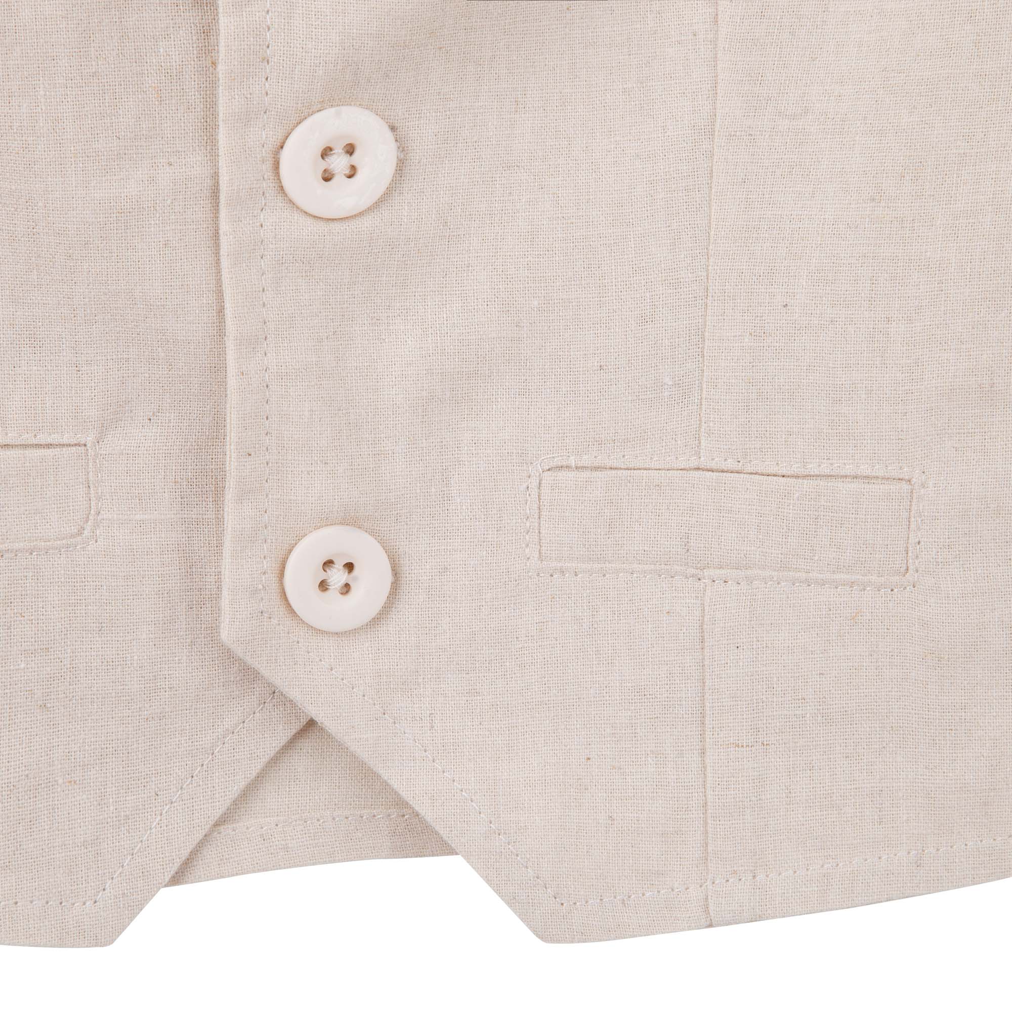 Finley Linen Vest - Sand - Designer Kidz