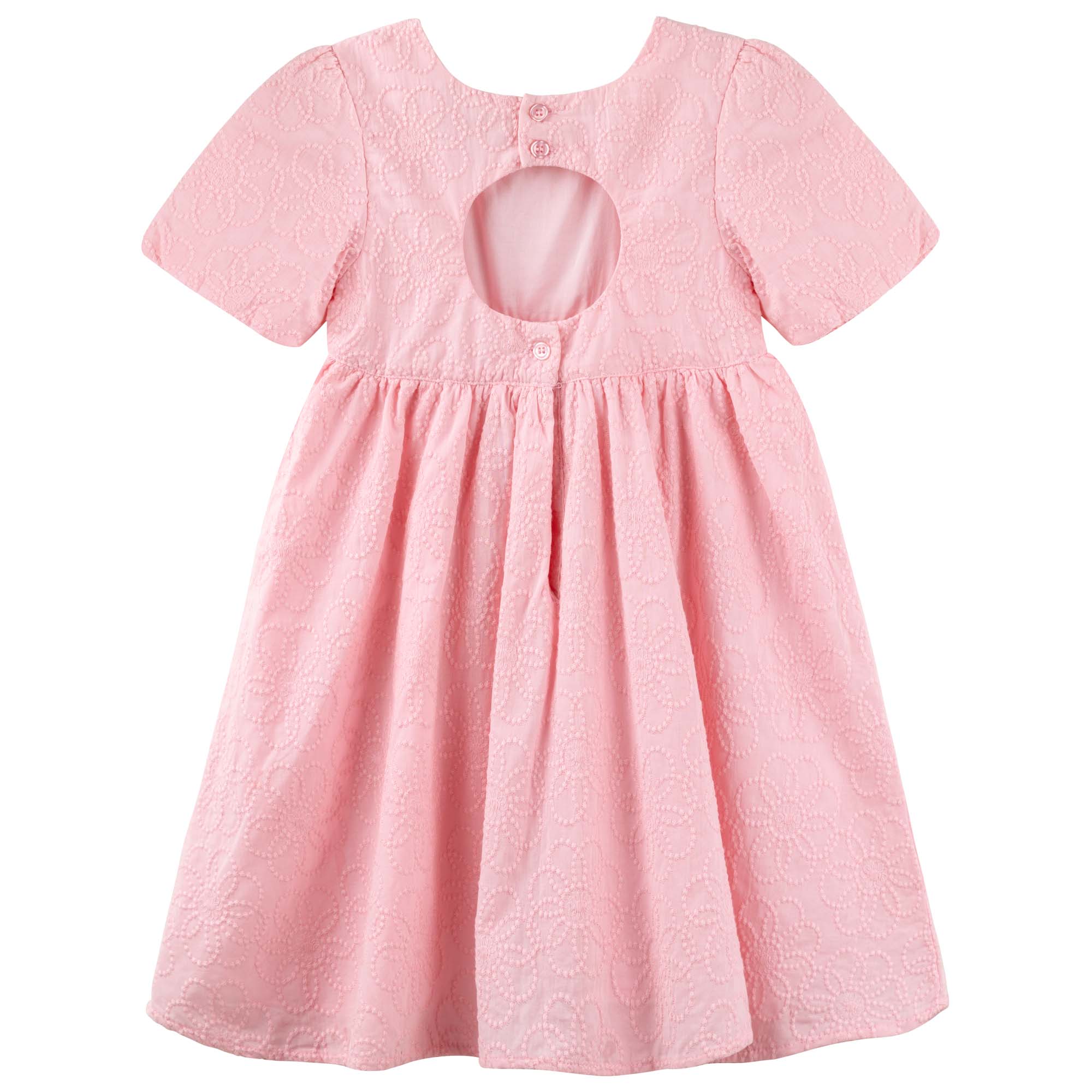 Fleur Broderie Dress - Pink - Designer Kidz