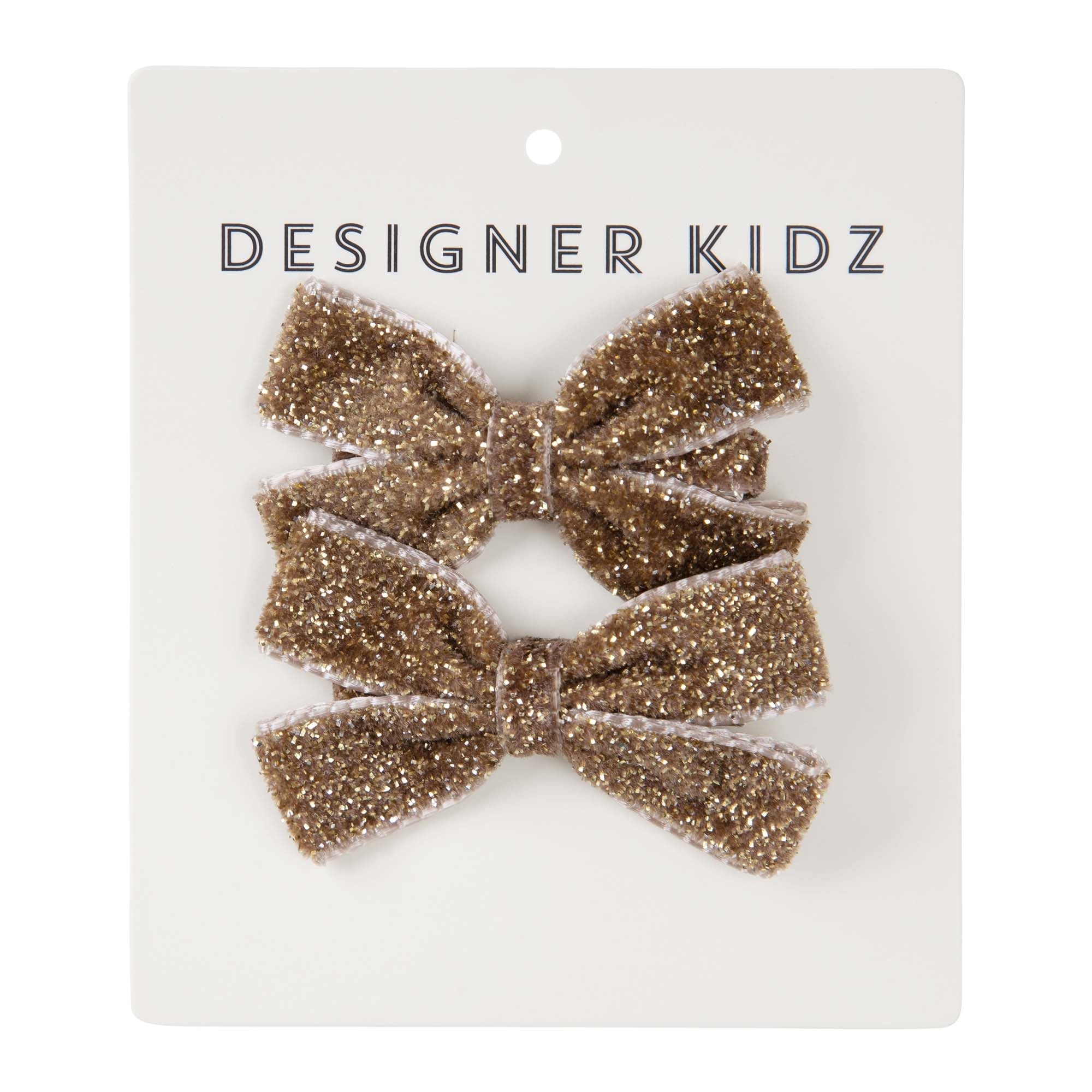 Glitter Hair Clip Pack - Gold - Designer Kidz