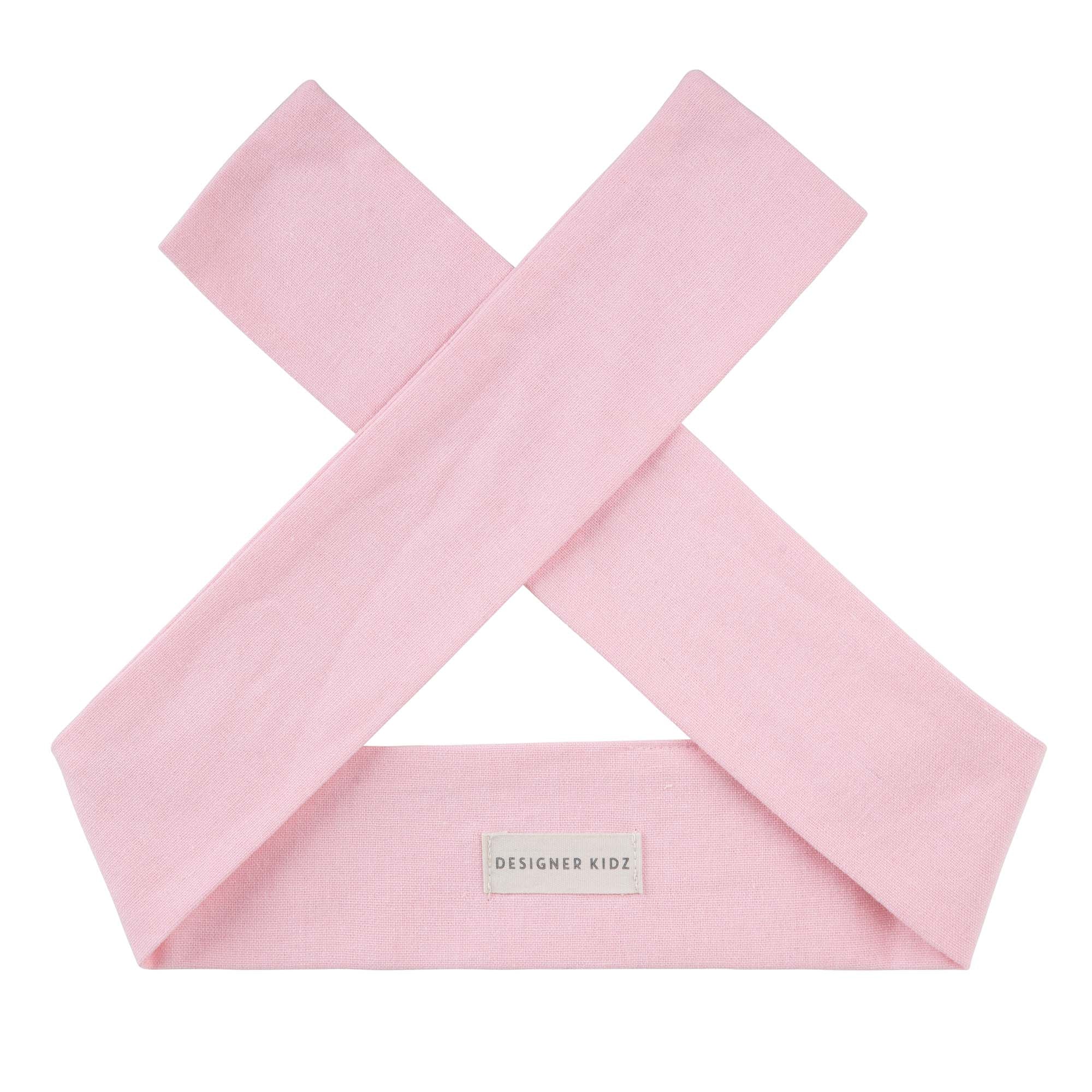 Grace Linen Headband - Pink - Designer Kidz