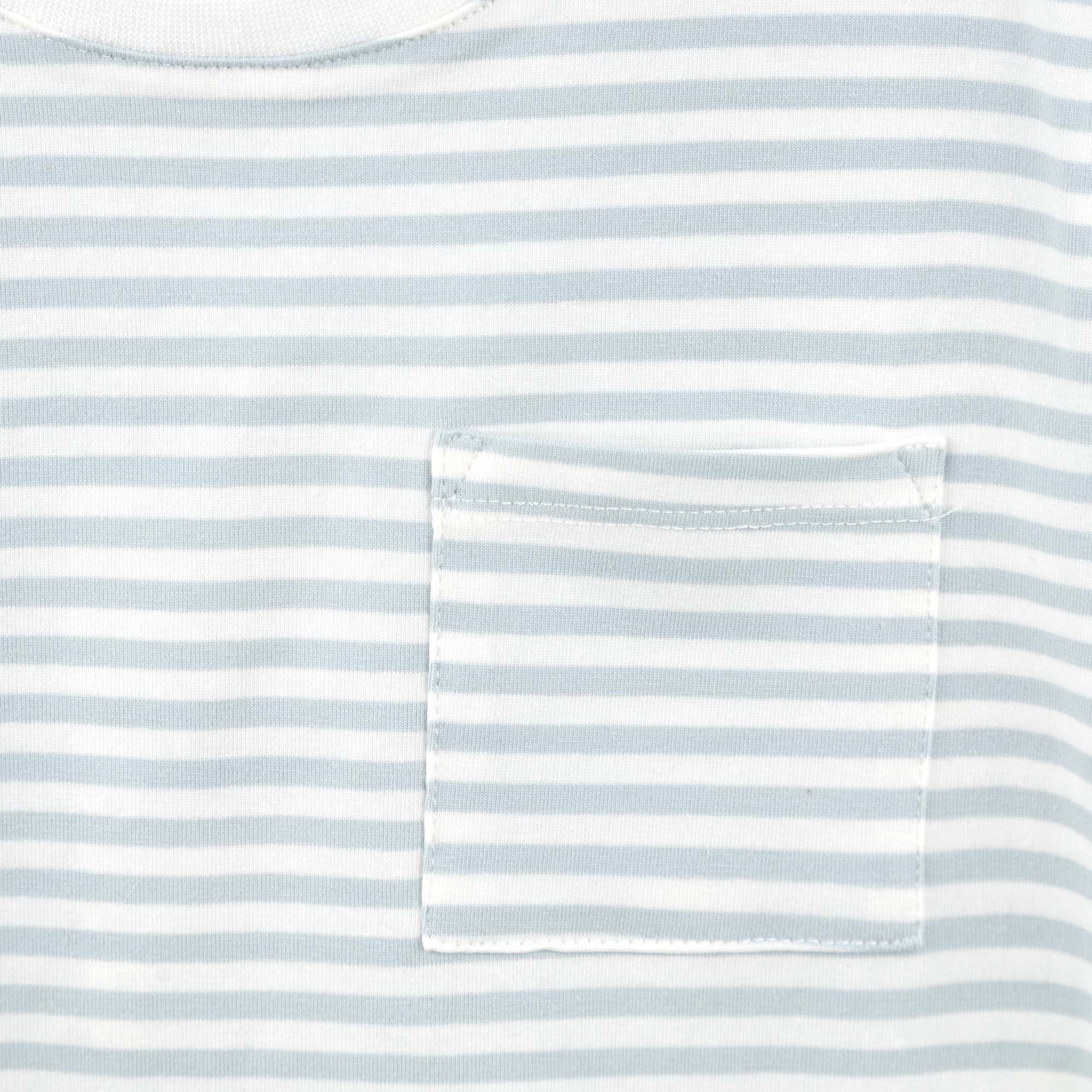 Harvey S/S Stripe T-Shirt - Ice Blue - Designer Kidz