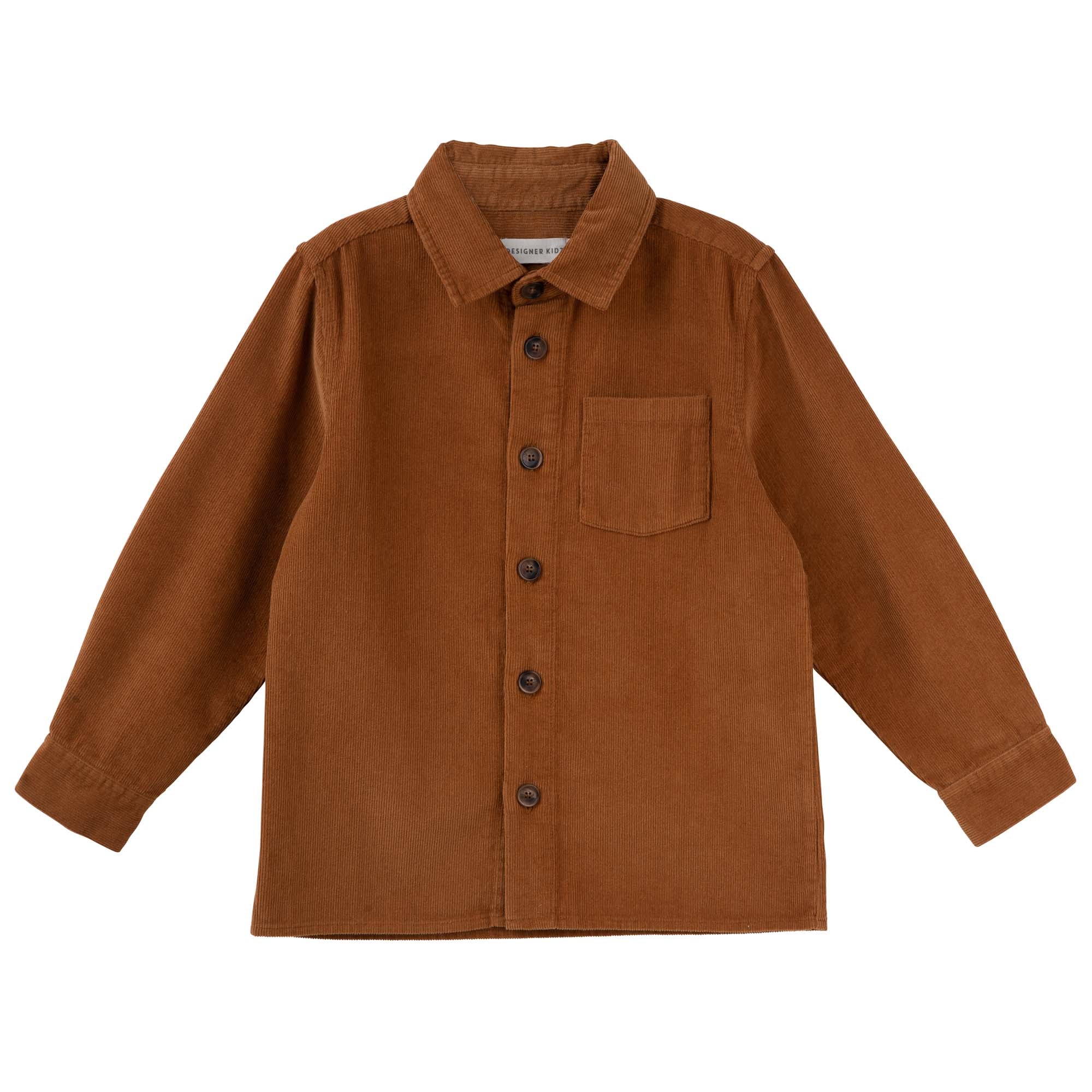 Jack L/S Cord Overshirt - Rust - Designer Kidz