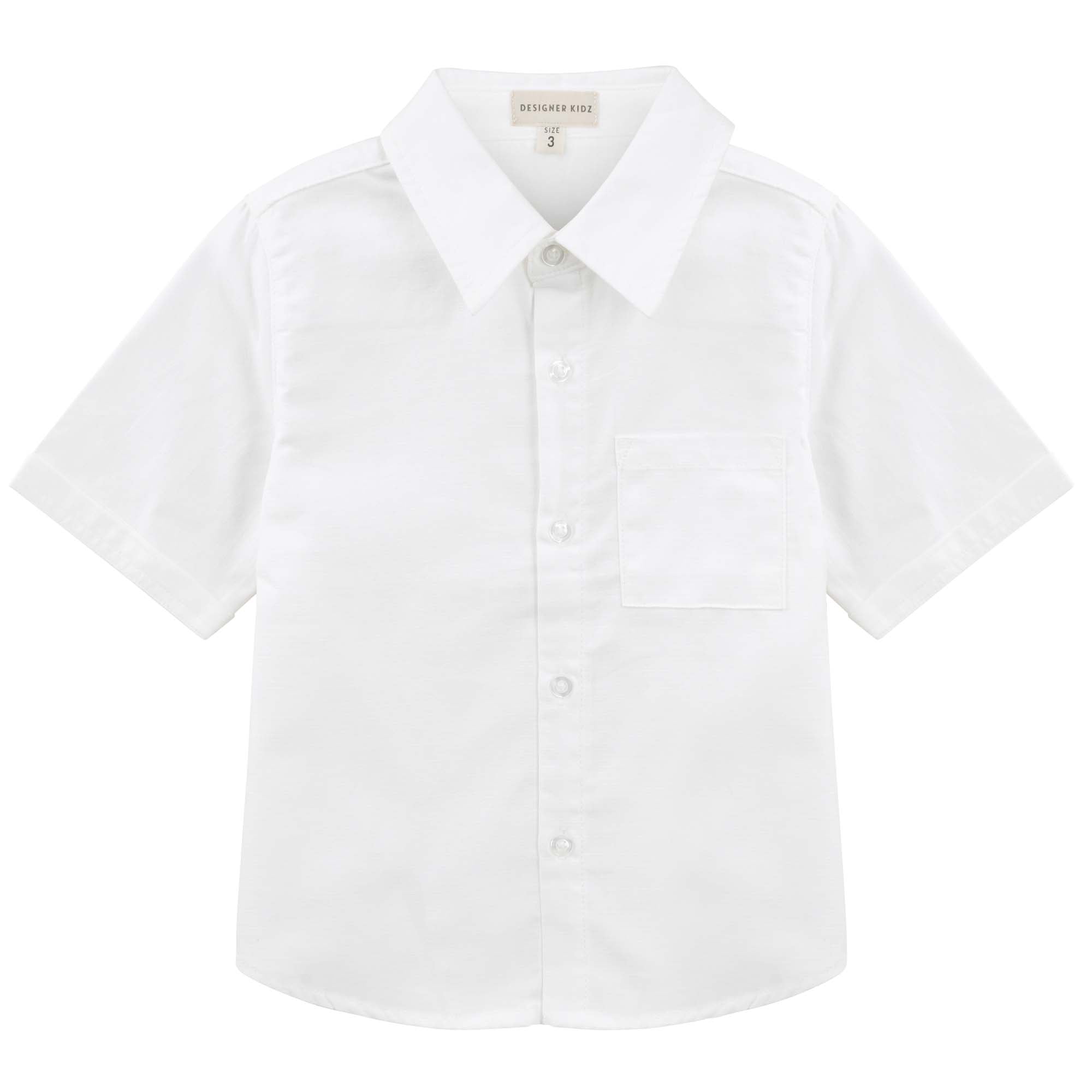 Jackson S/S Formal Shirt - White - Designer Kidz