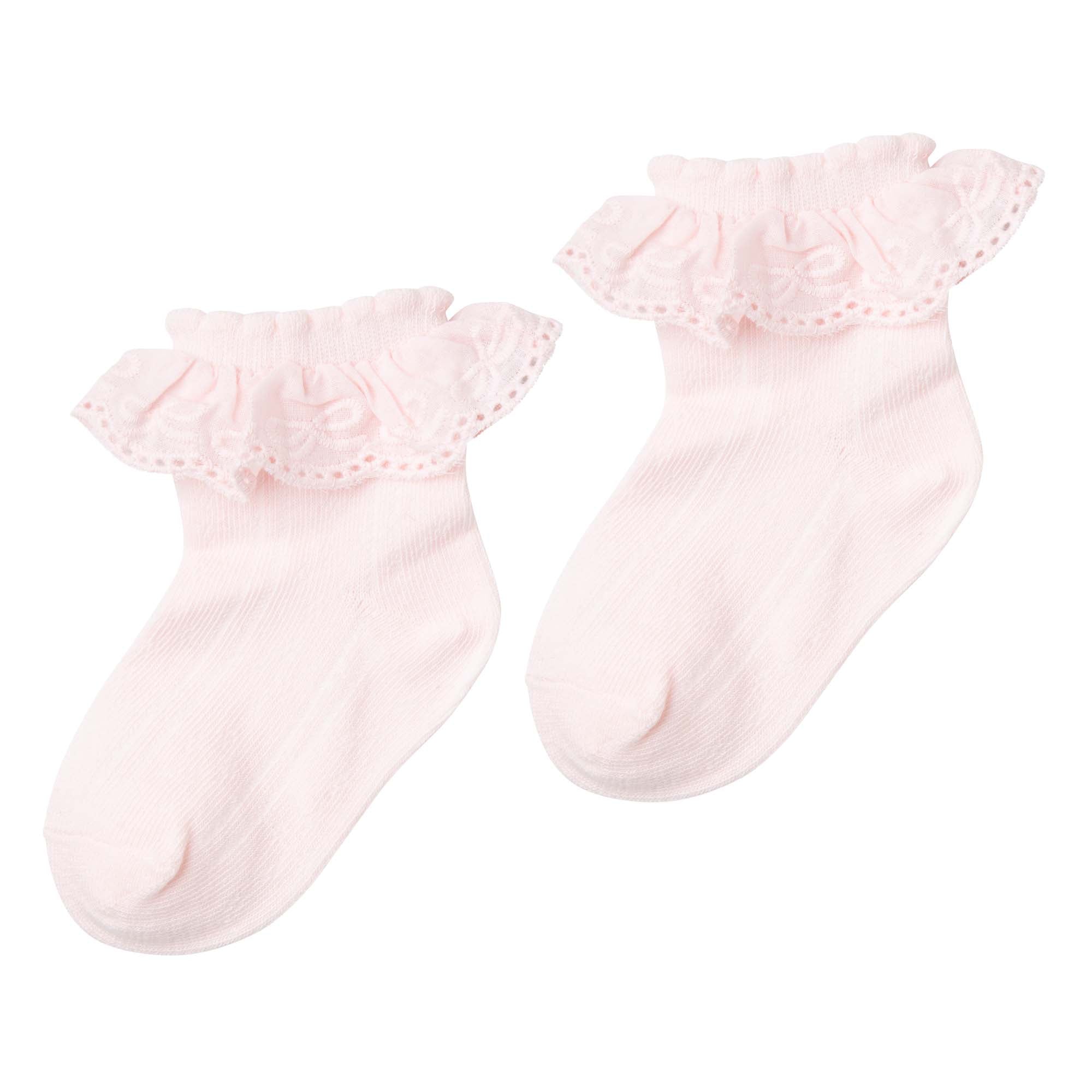 Lace Frill Socks - Pink - Designer Kidz