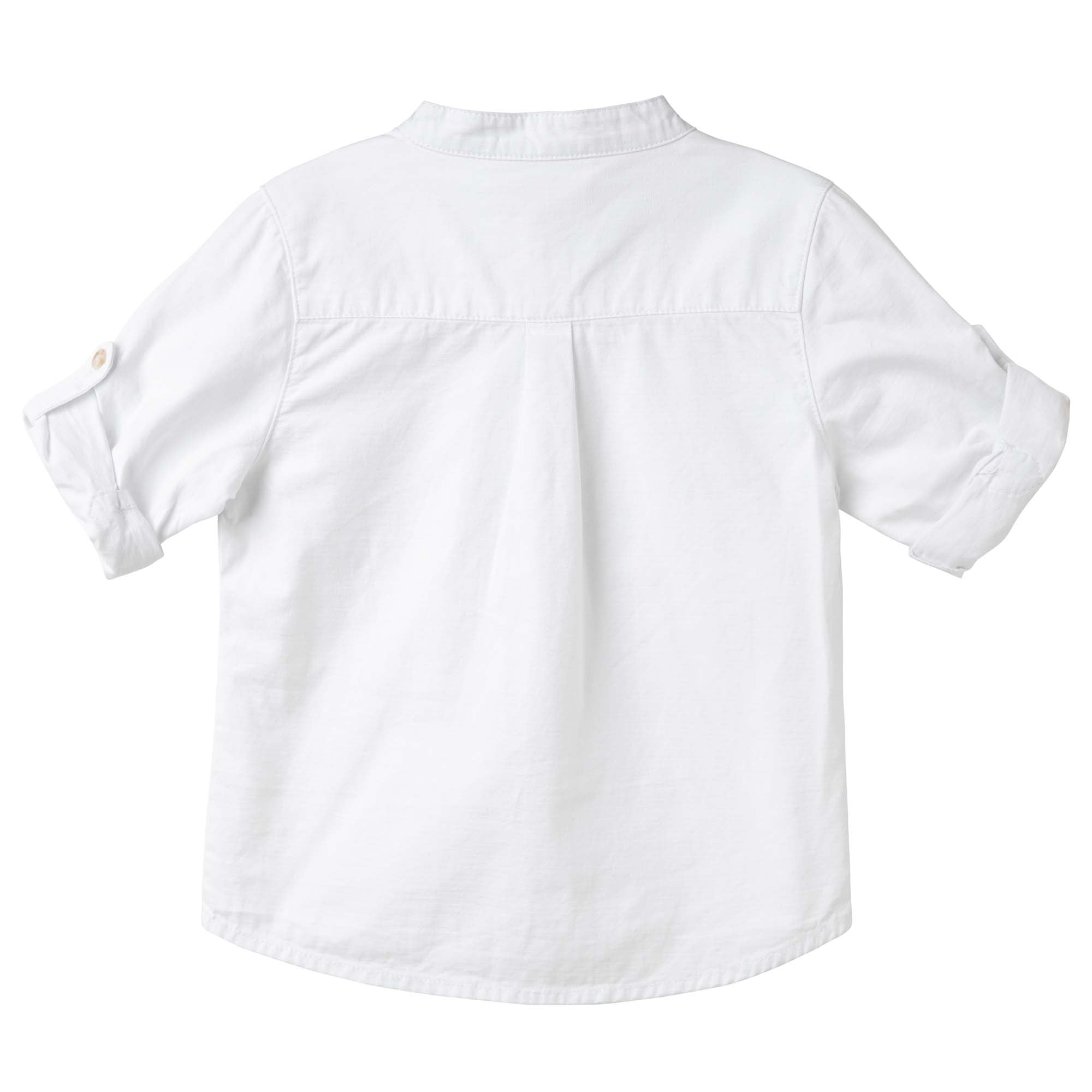 Leo L/S Button Shirt - Ivory - Designer Kidz