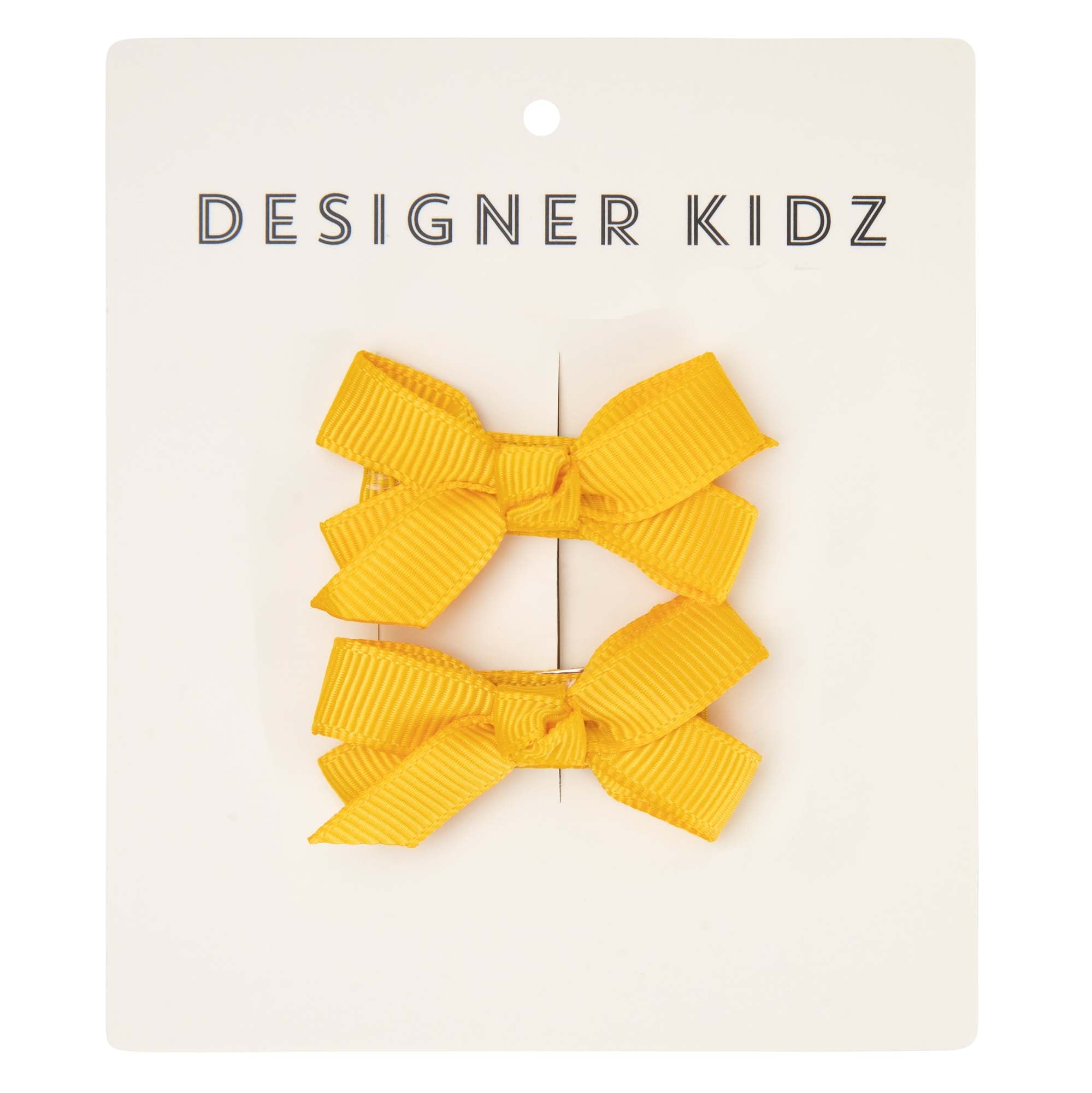 Mini Pigtails Hair Clips - Mustard - Designer Kidz