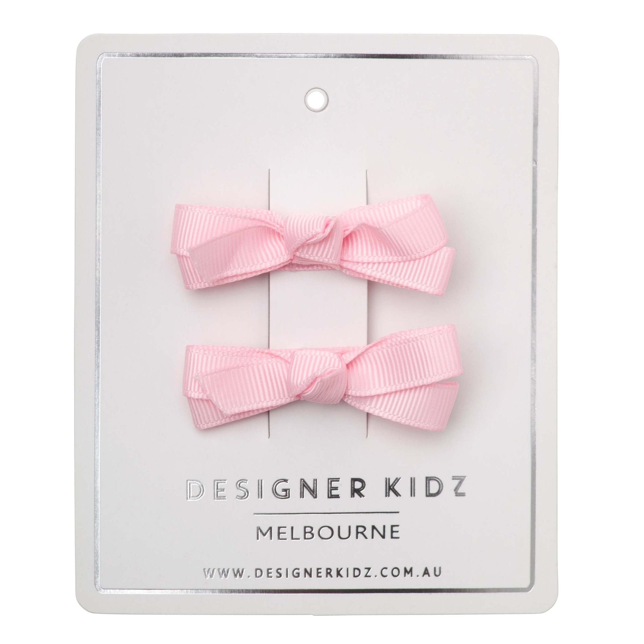 Mini Pigtails Hair Clips - Pink - Designer Kidz