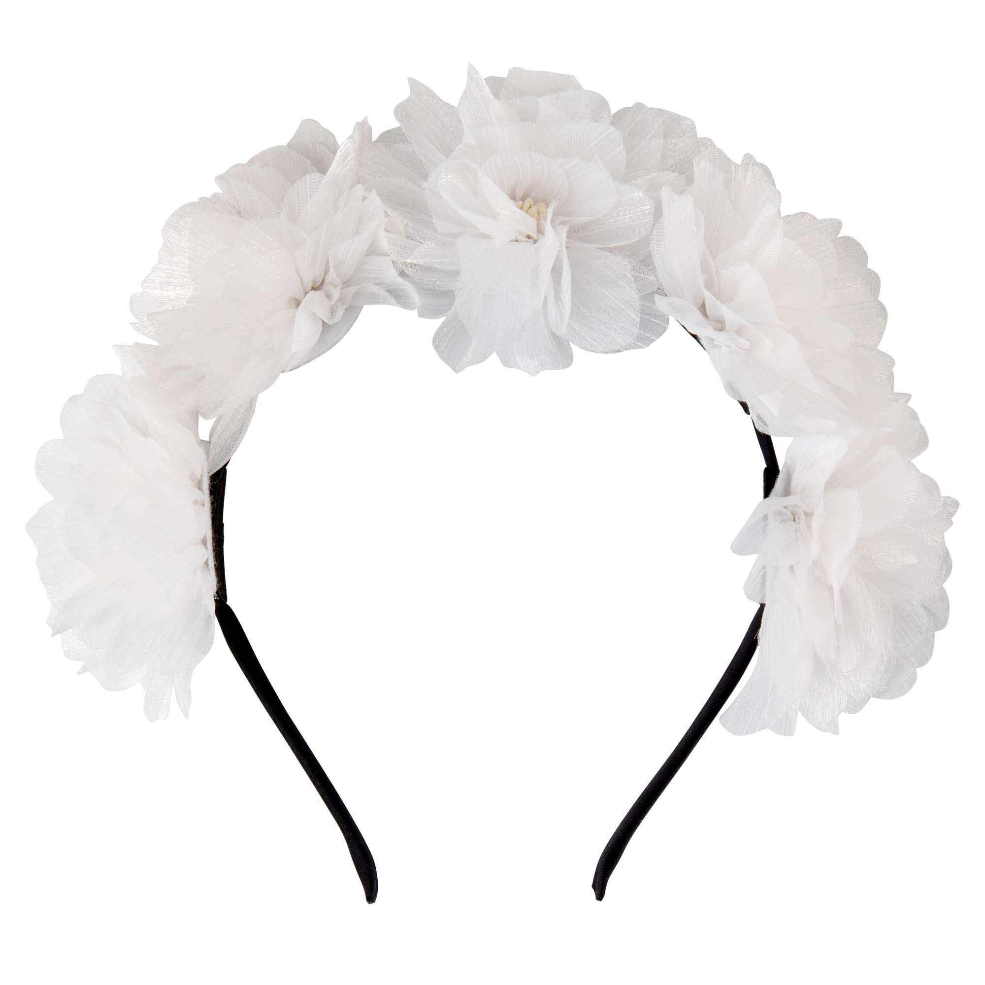 Olivia Floral Headband - White - Designer Kidz