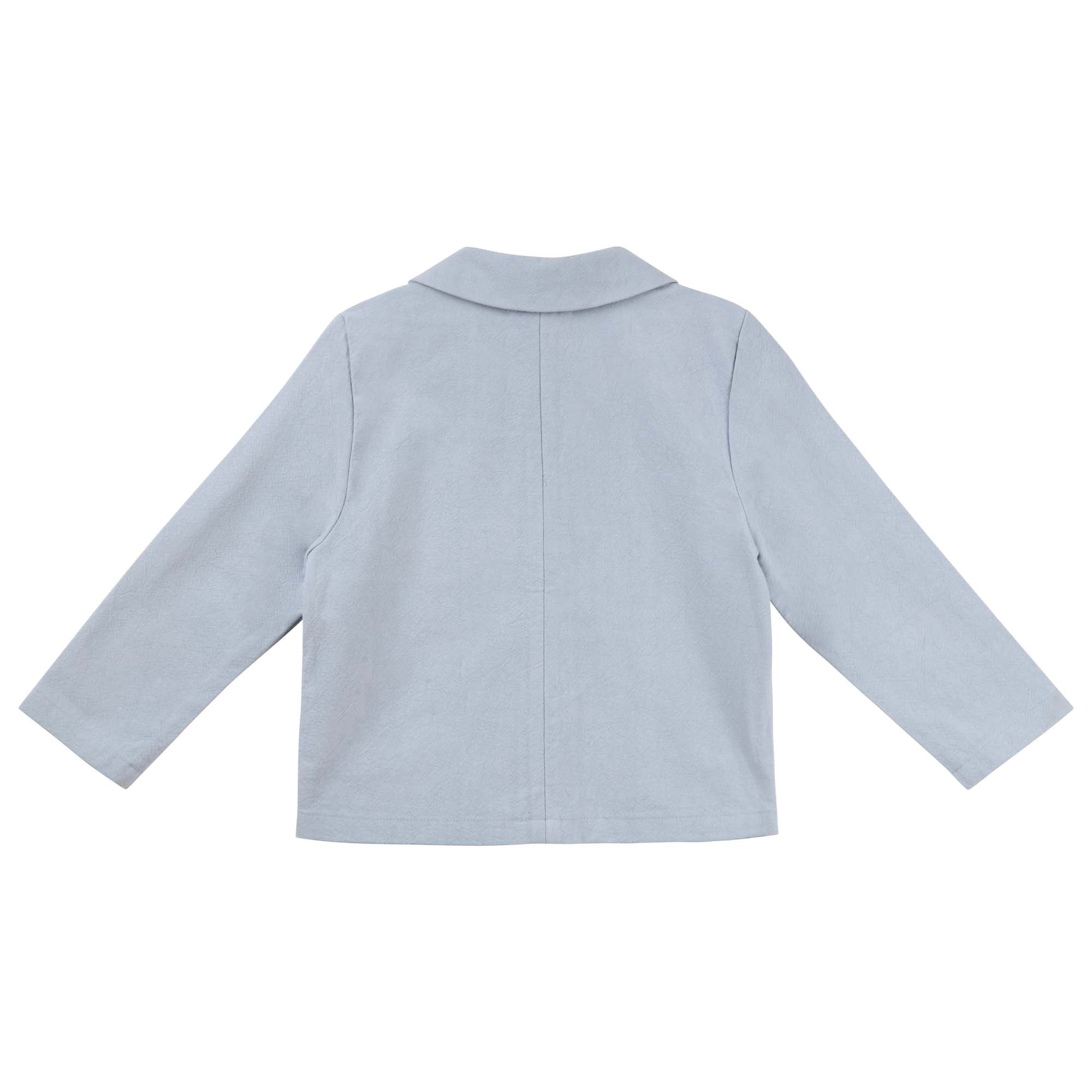 Oscar Linen Suit Jacket - Ice Blue - Designer Kidz