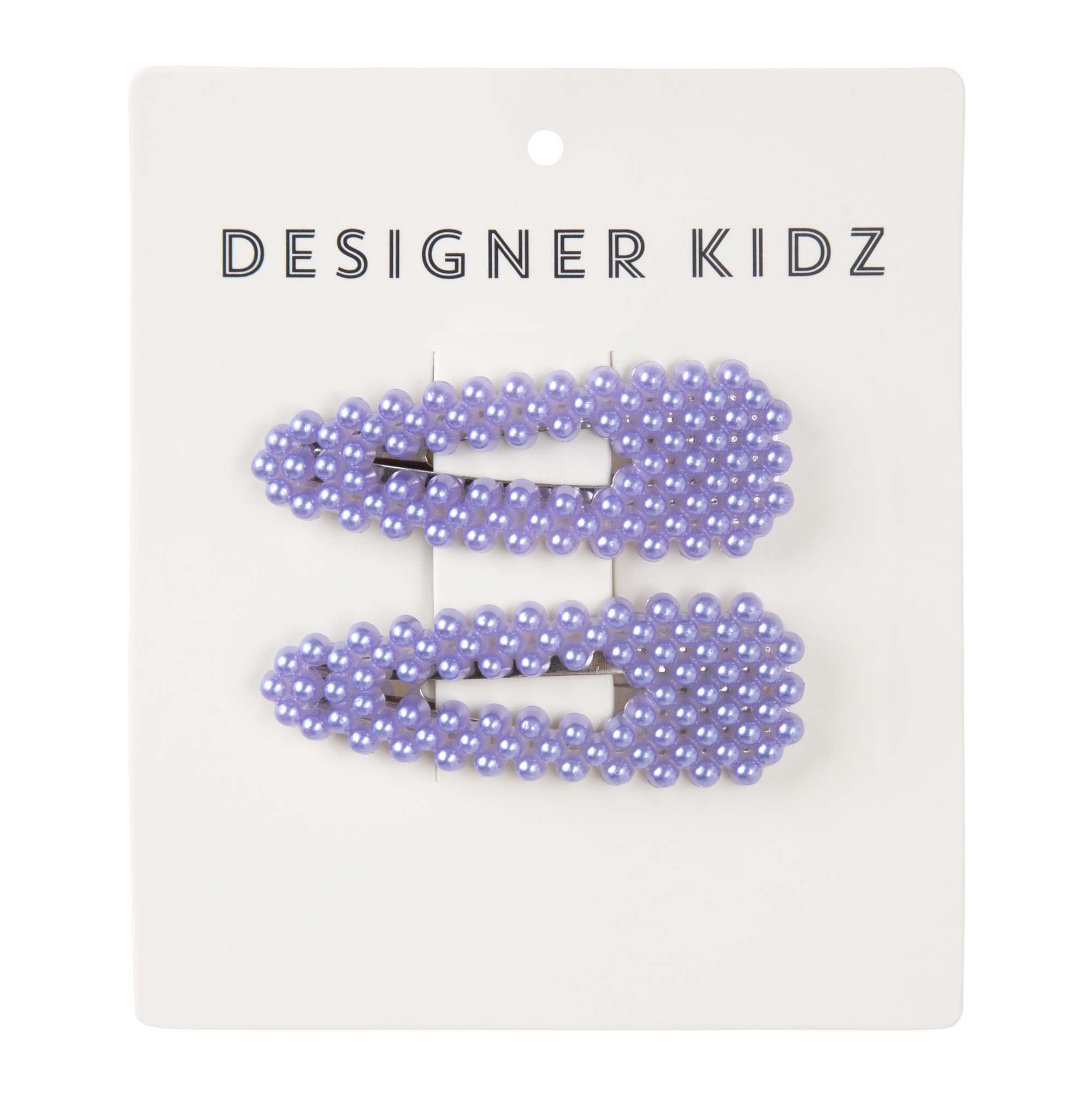 Pearl Hair Clips - Lavender - Designer Kidz