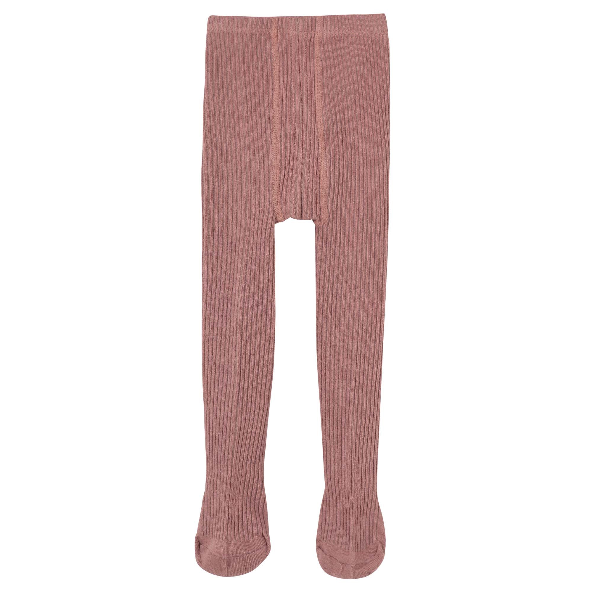 Rib Tights - Dusty Pink - Designer Kidz