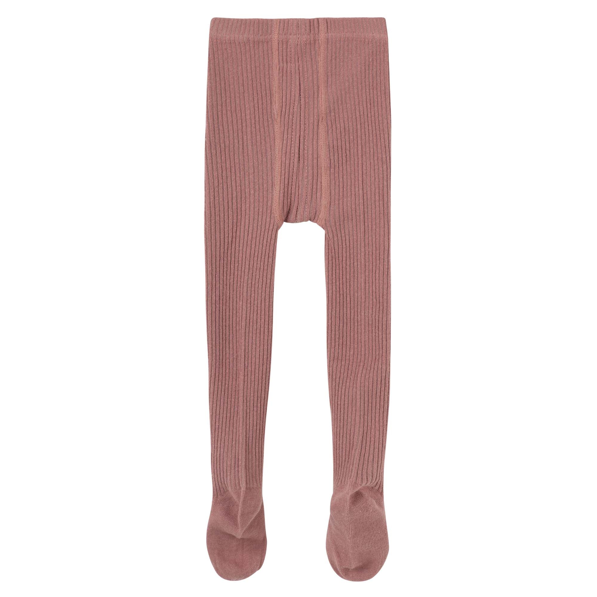 Rib Tights - Dusty Pink - Designer Kidz