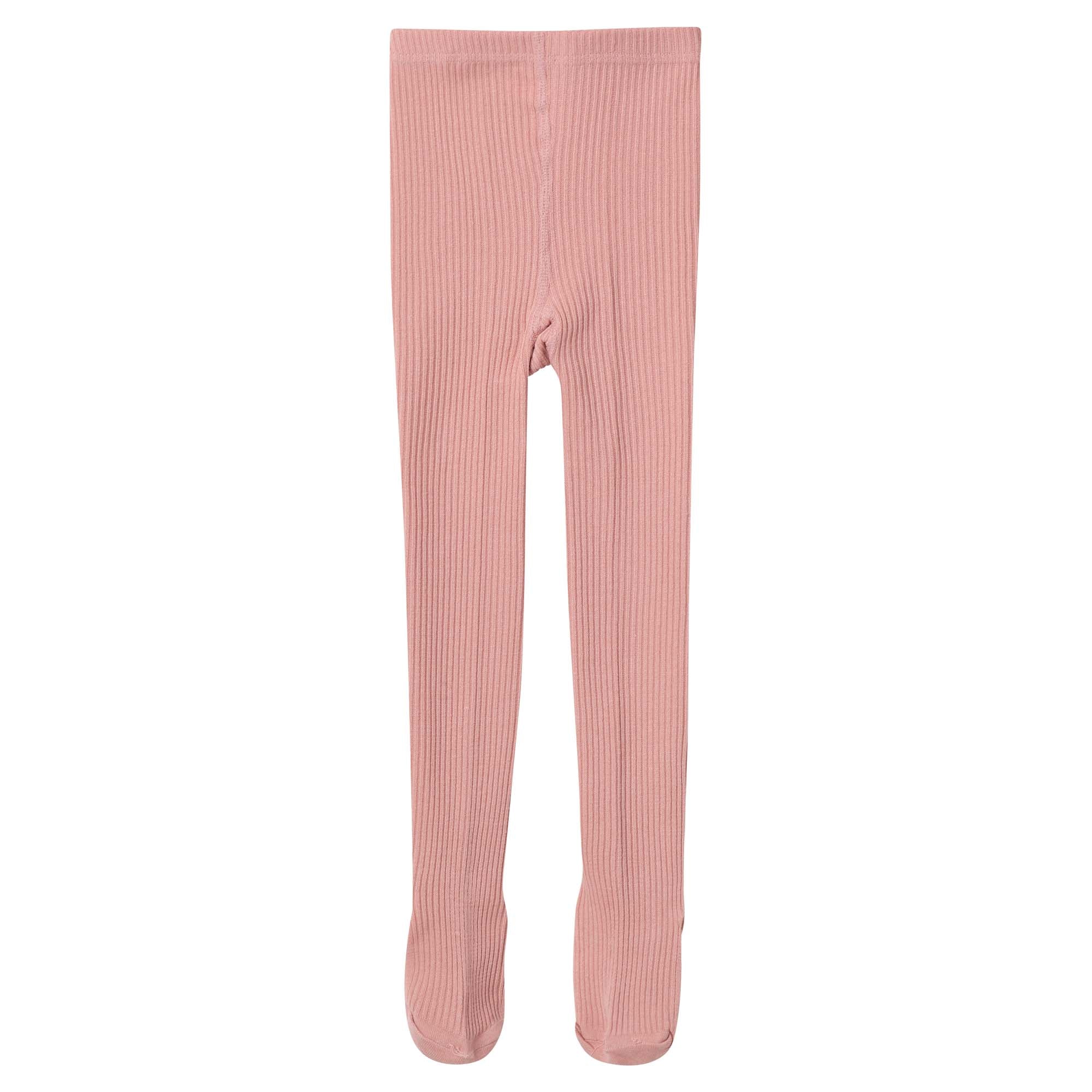 Rib Tights - Tea Rose - Designer Kidz