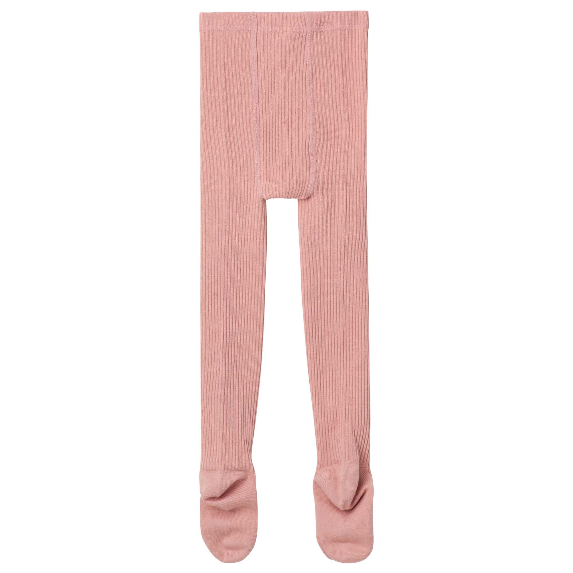 Rib Tights - Tea Rose - Designer Kidz