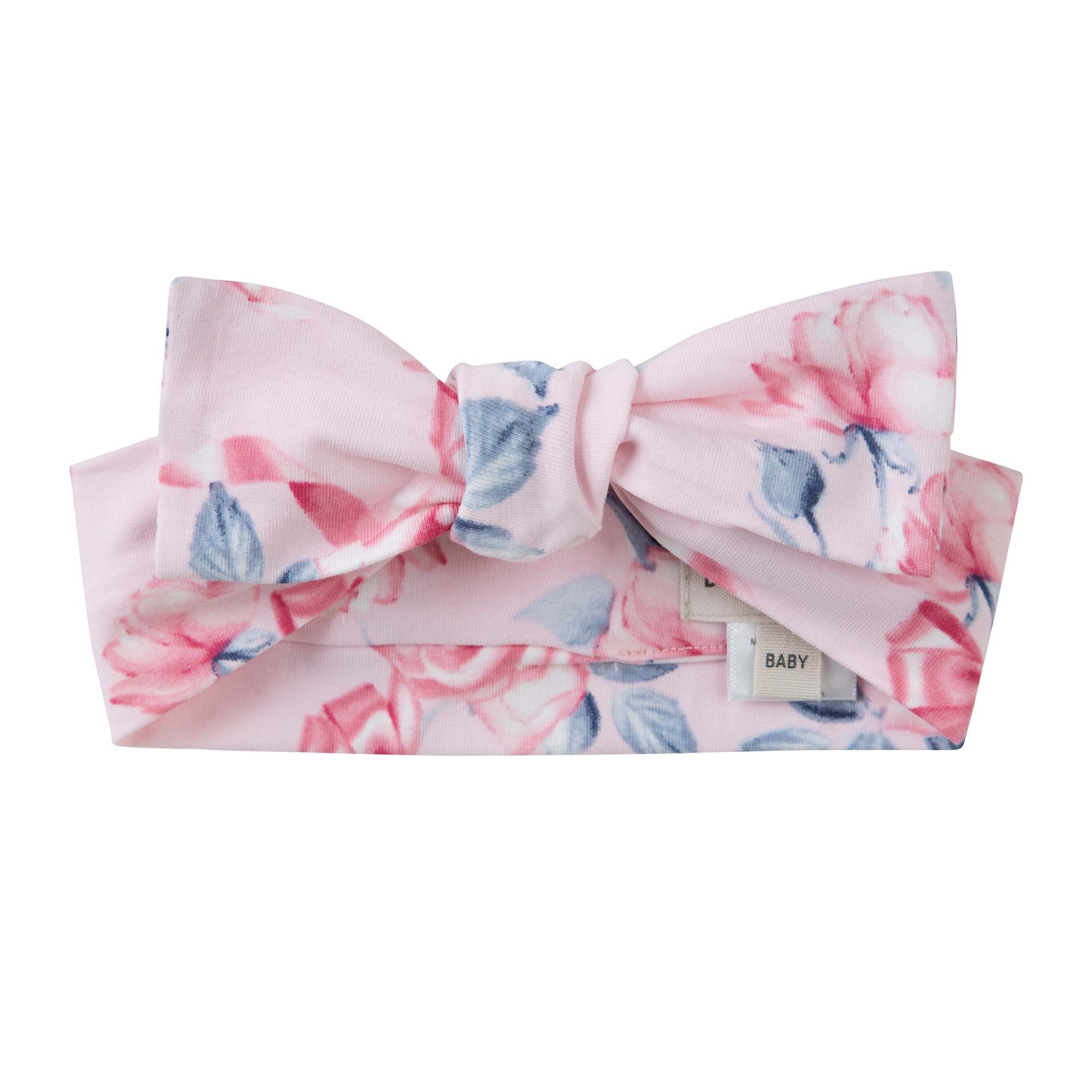 Rose Bow Headband - Pink - Designer Kidz