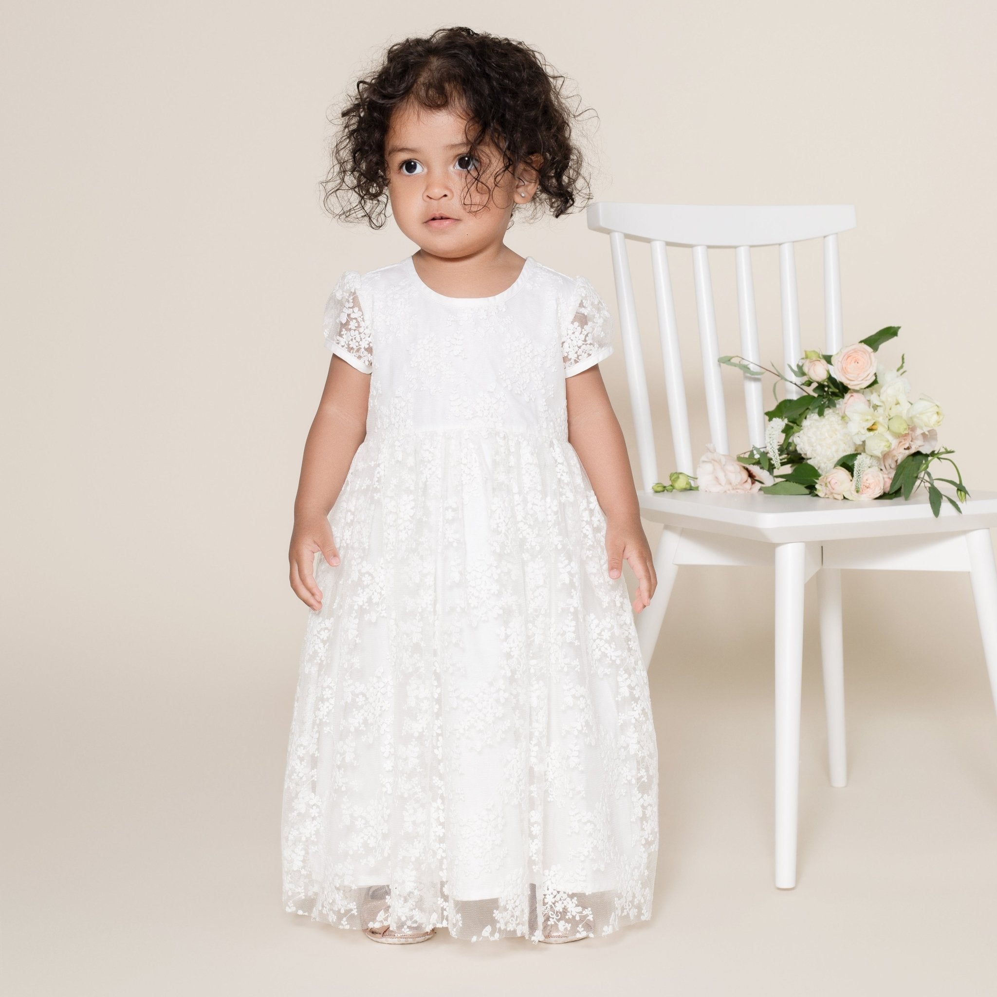 Sophia Christening Gown - Ivory - Designer Kidz