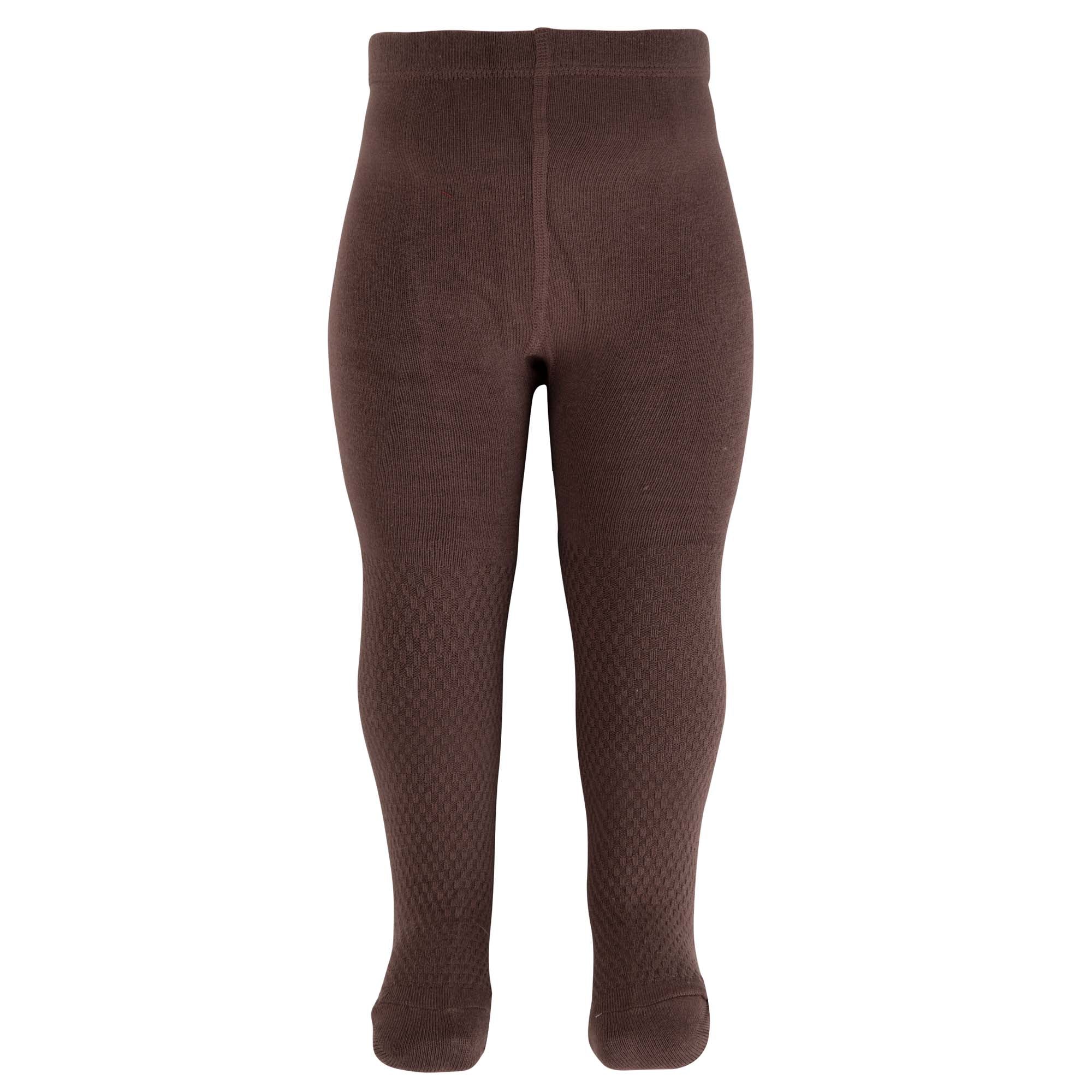 Textured Tights - Chocolate - Designer Kidz