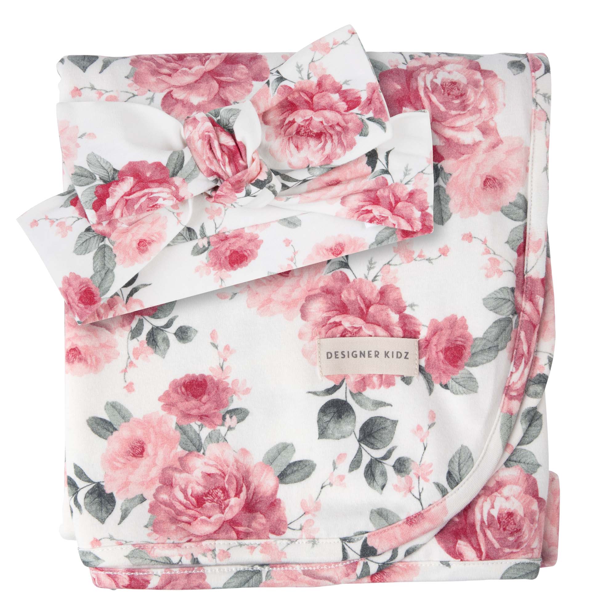 Tilly Floral Swaddle & Headband Set - Designer Kidz