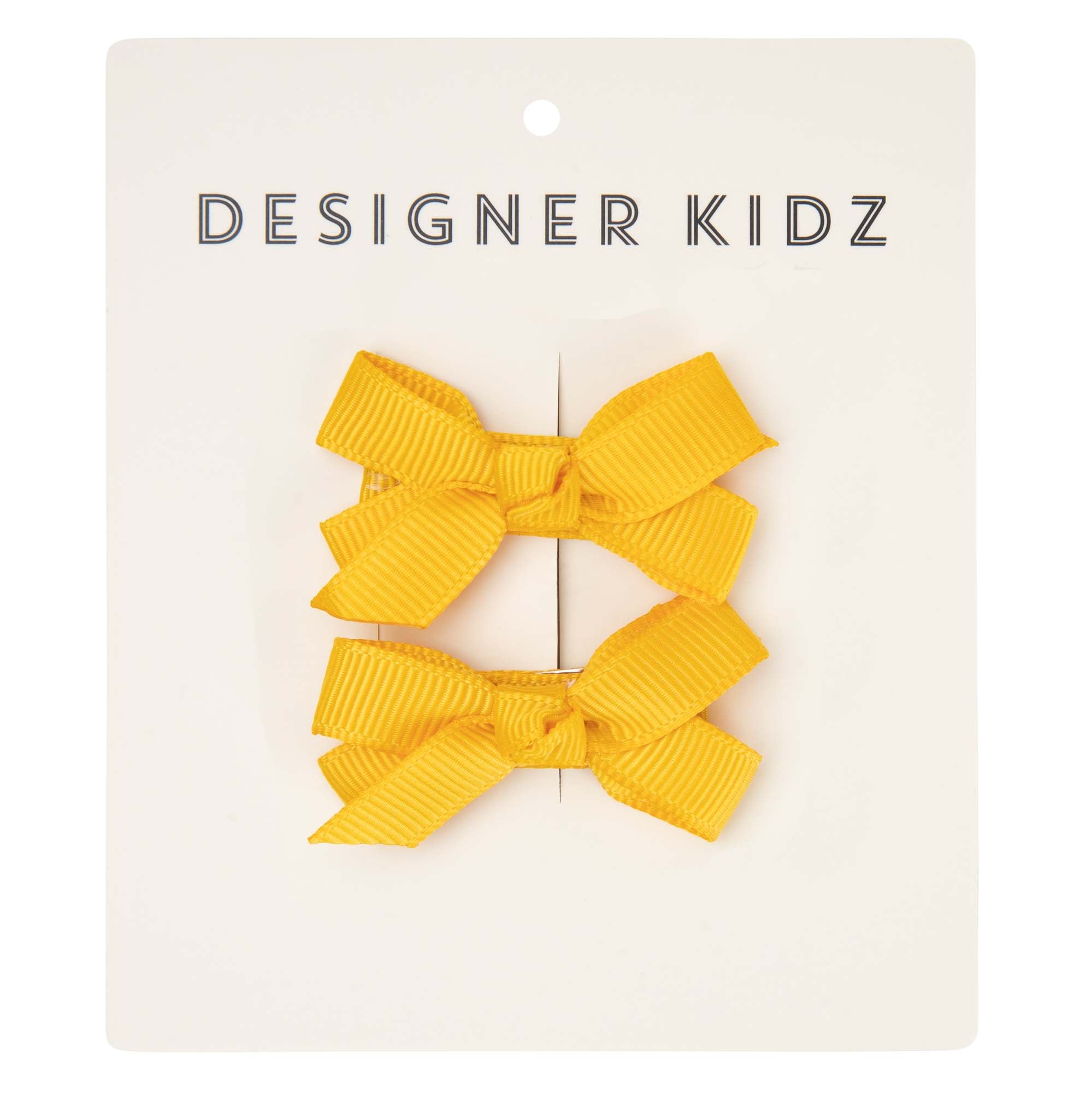 Mini Pigtails Hair Clips - Mustard