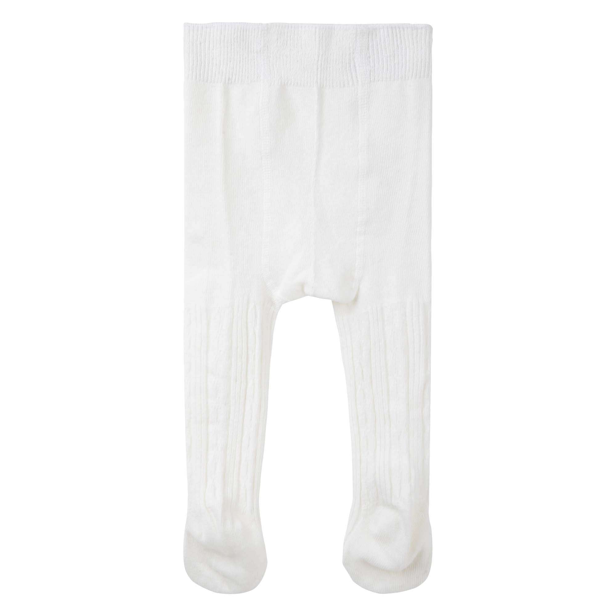 Baby Cable Knit Tights - Cream