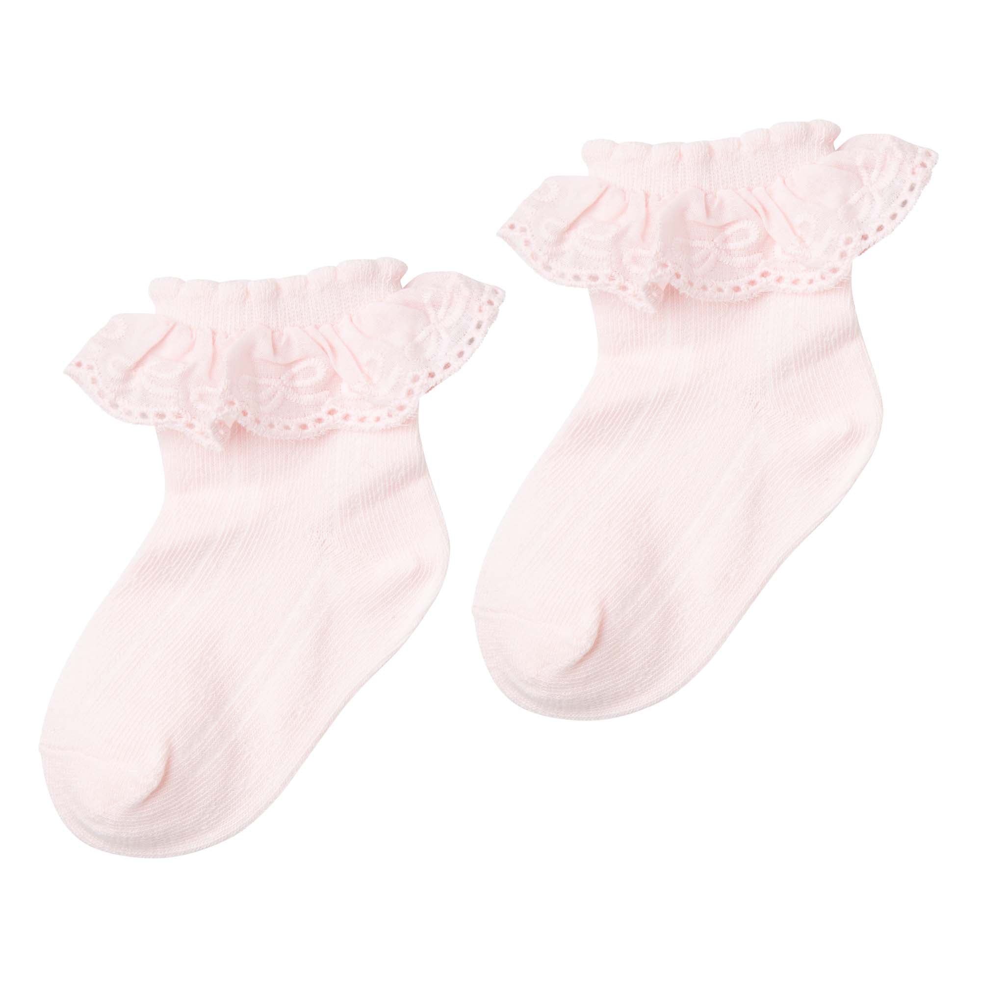 Lace Frill Socks - Pink