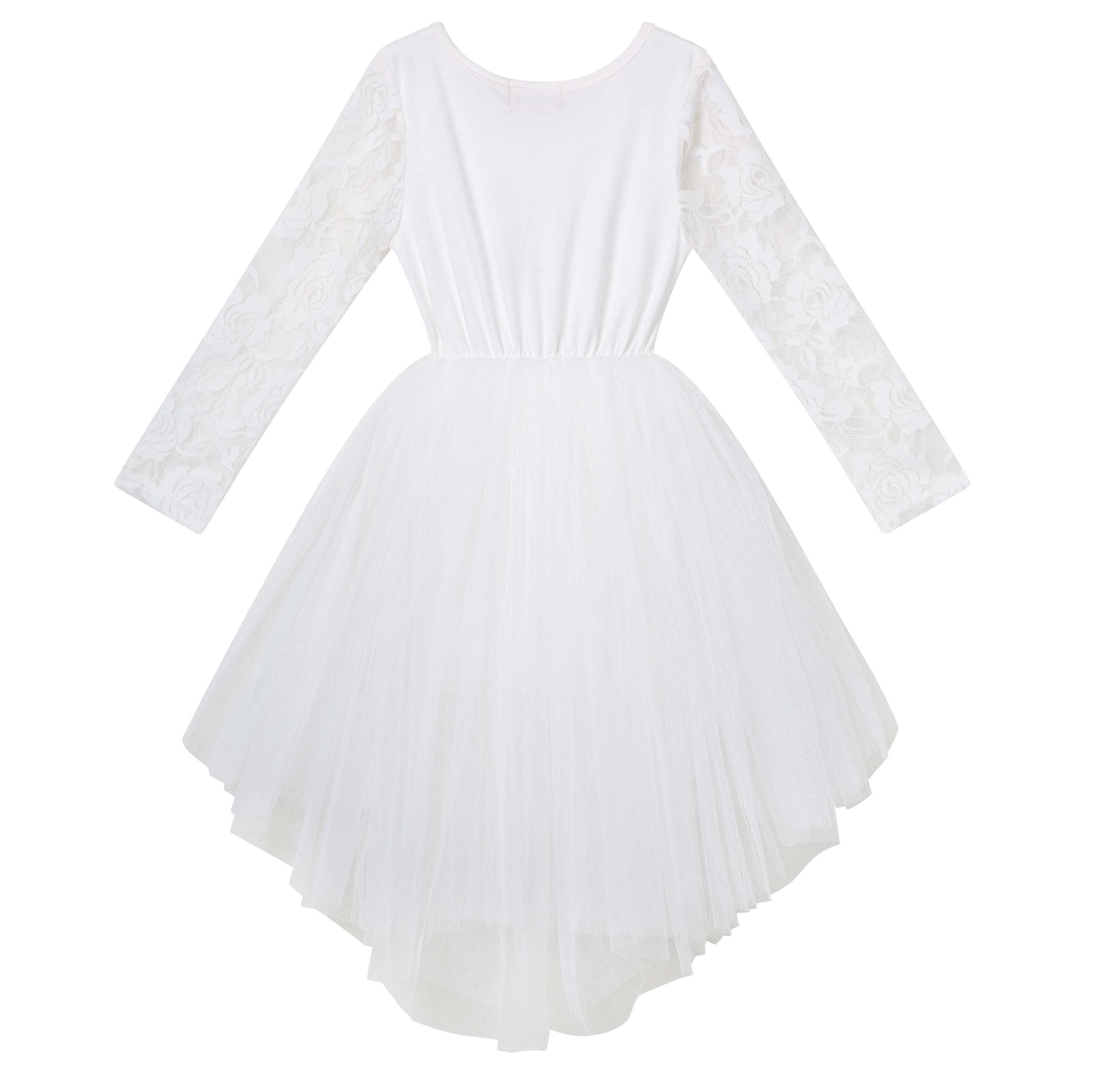 Buy Candi L/S Lace Tutu Dress - Ivory - Designer Kidz | Special Occasions, Party Wear & Weddings  | Sizes 000-16 | Little Girls Party Dresses, Tutu Dresses, Flower Girl Dresses | Pay with Afterpay | Free AU Delivery Over $80 